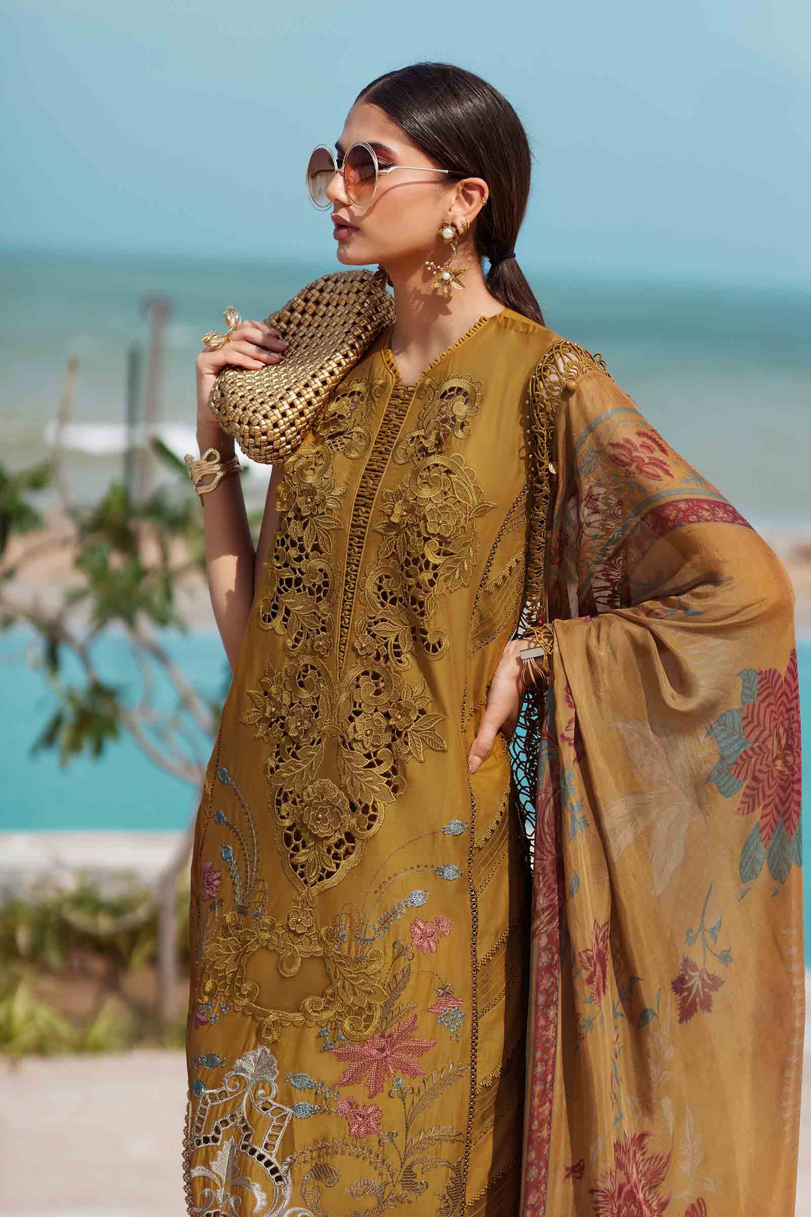 3 Piece Unstitched Embroidered Lawn Suit | EID LAWN-25-06 - Silko Store