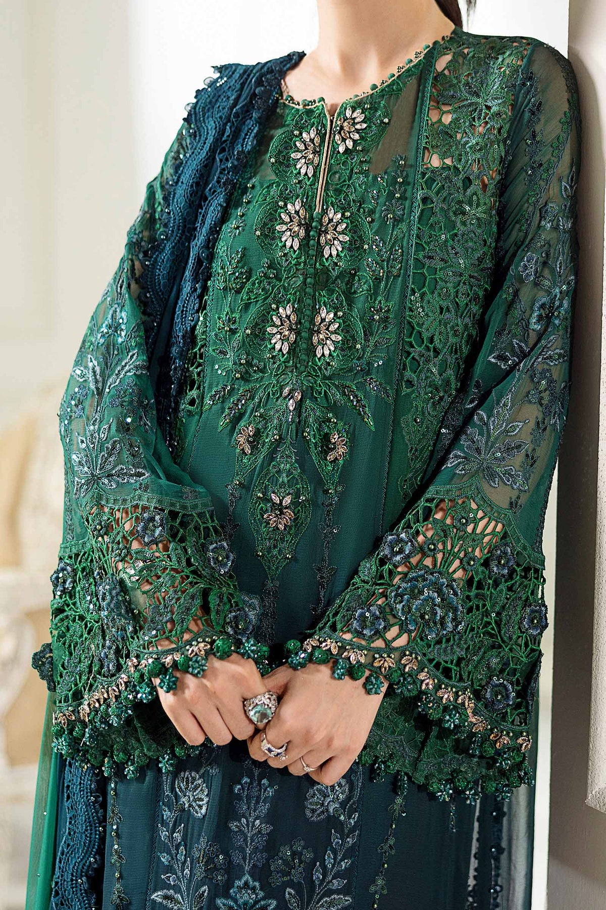 3 Piece Unstitched Embroidered Chiffon Suit | MPC-25-106 - My Store