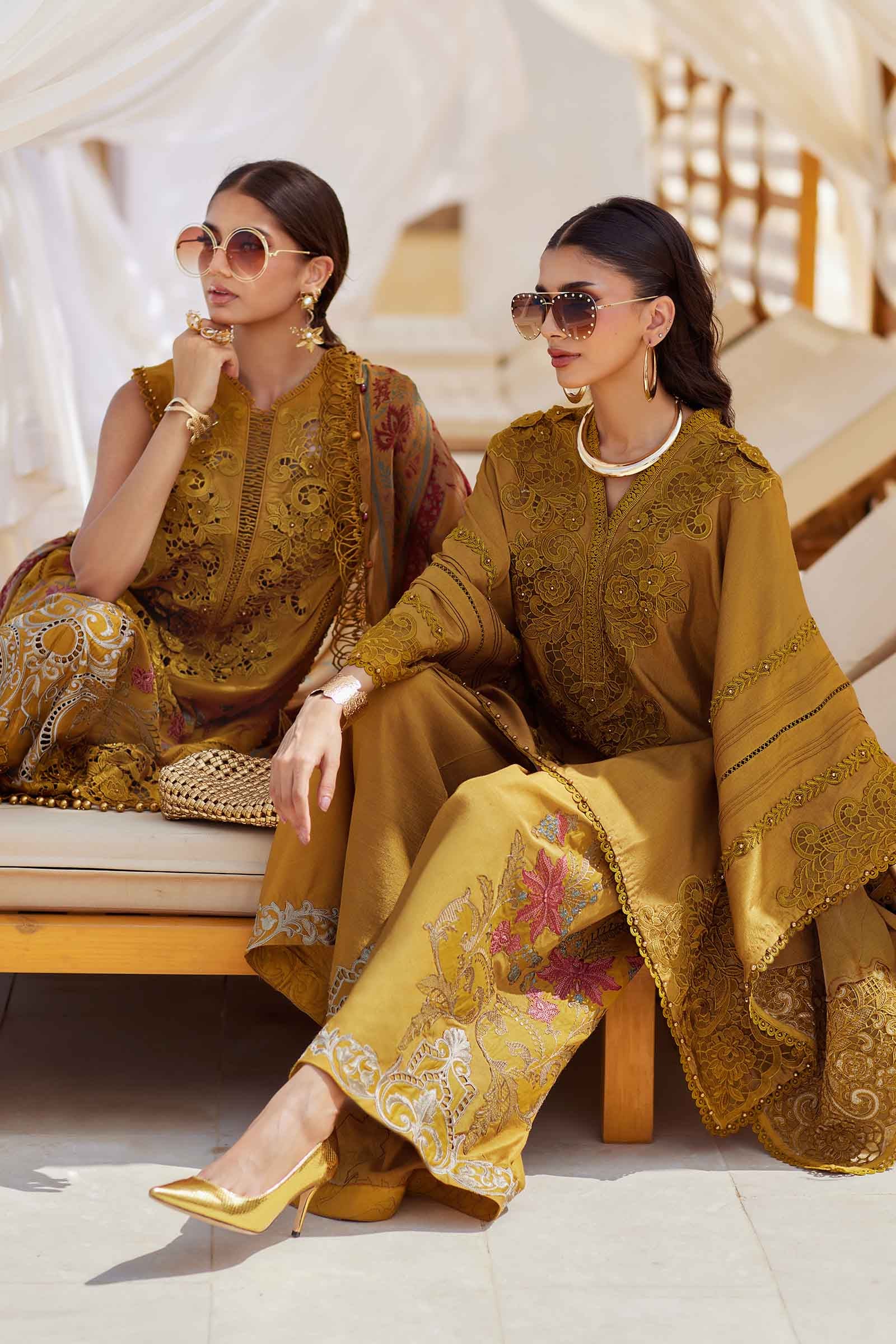 3 Piece Unstitched Embroidered Lawn Suit | EID LAWN-25-06 - Silko Store