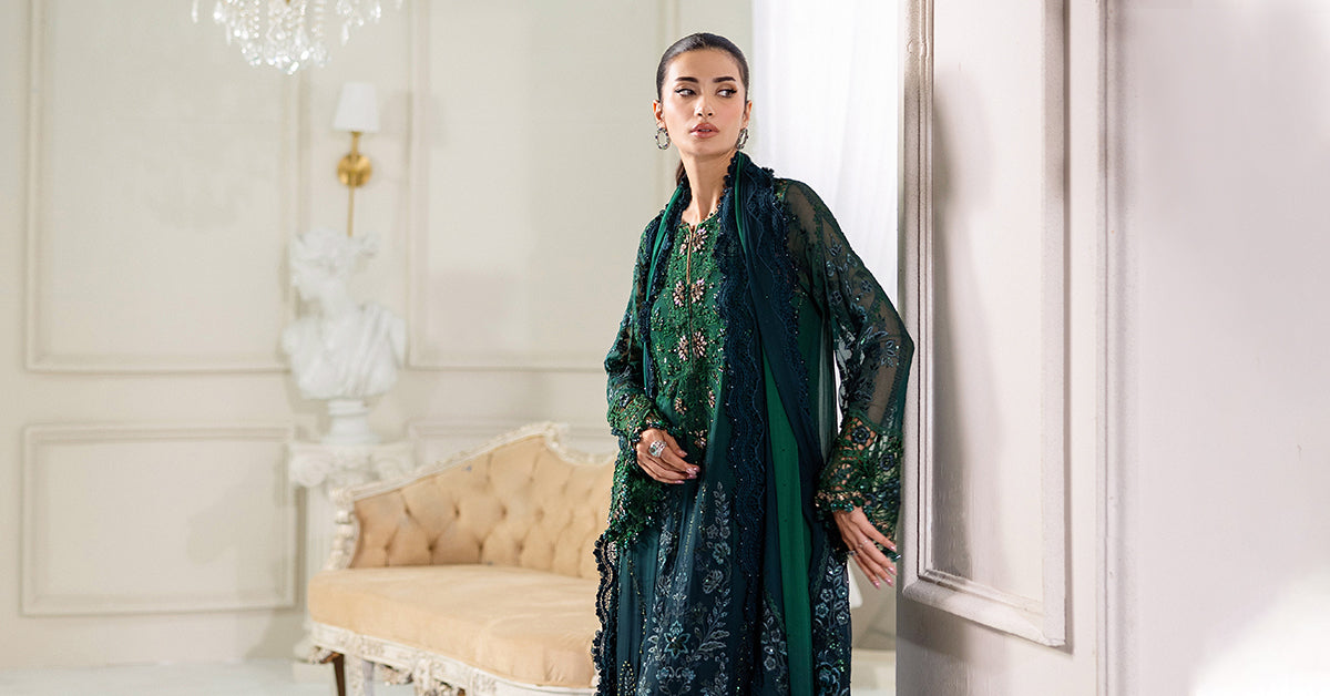3 Piece Unstitched Embroidered Chiffon Suit | MPC-25-106 - My Store