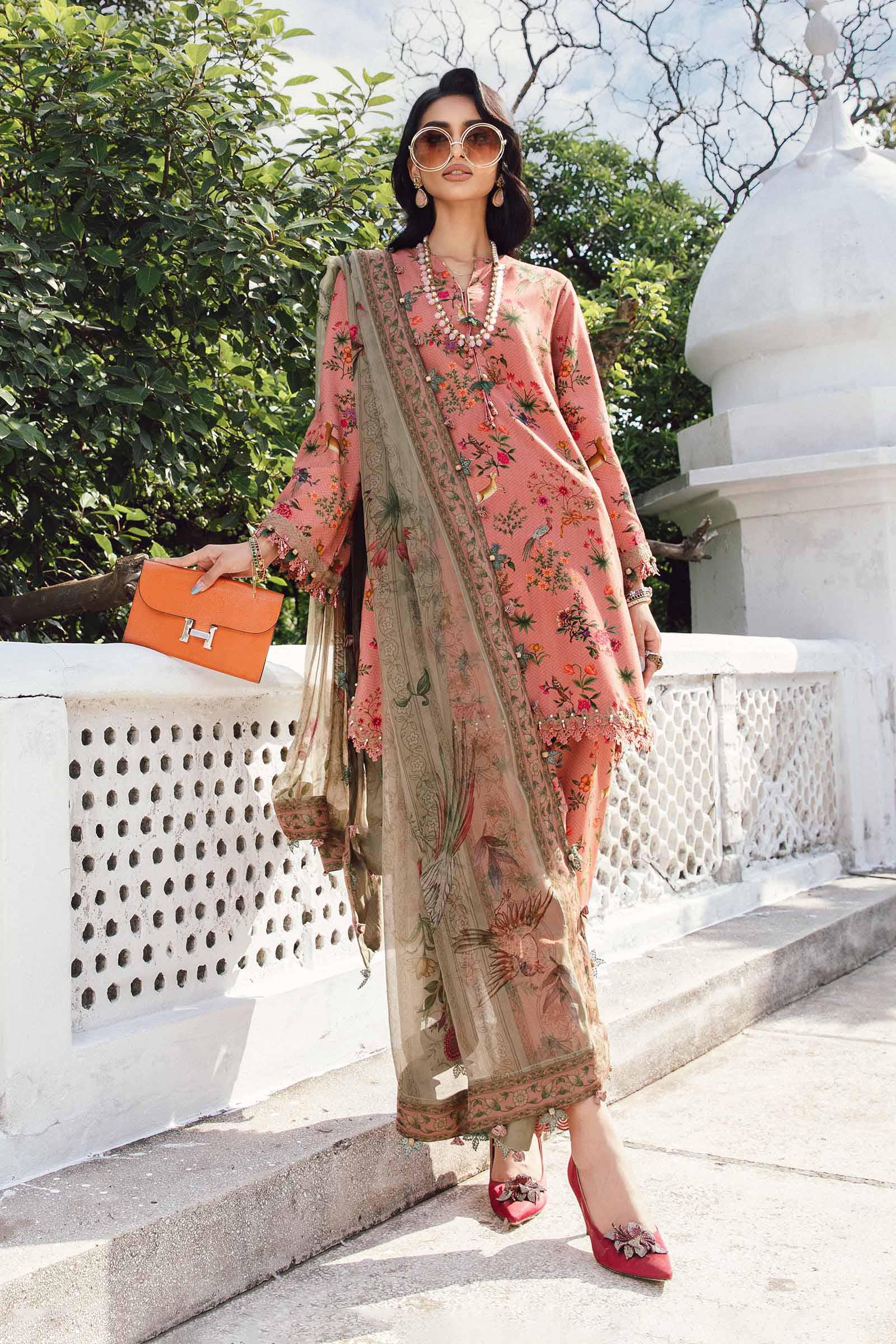 3 Piece Unstitched Embroidered Linen Suit | MPT-2707-A - My Store