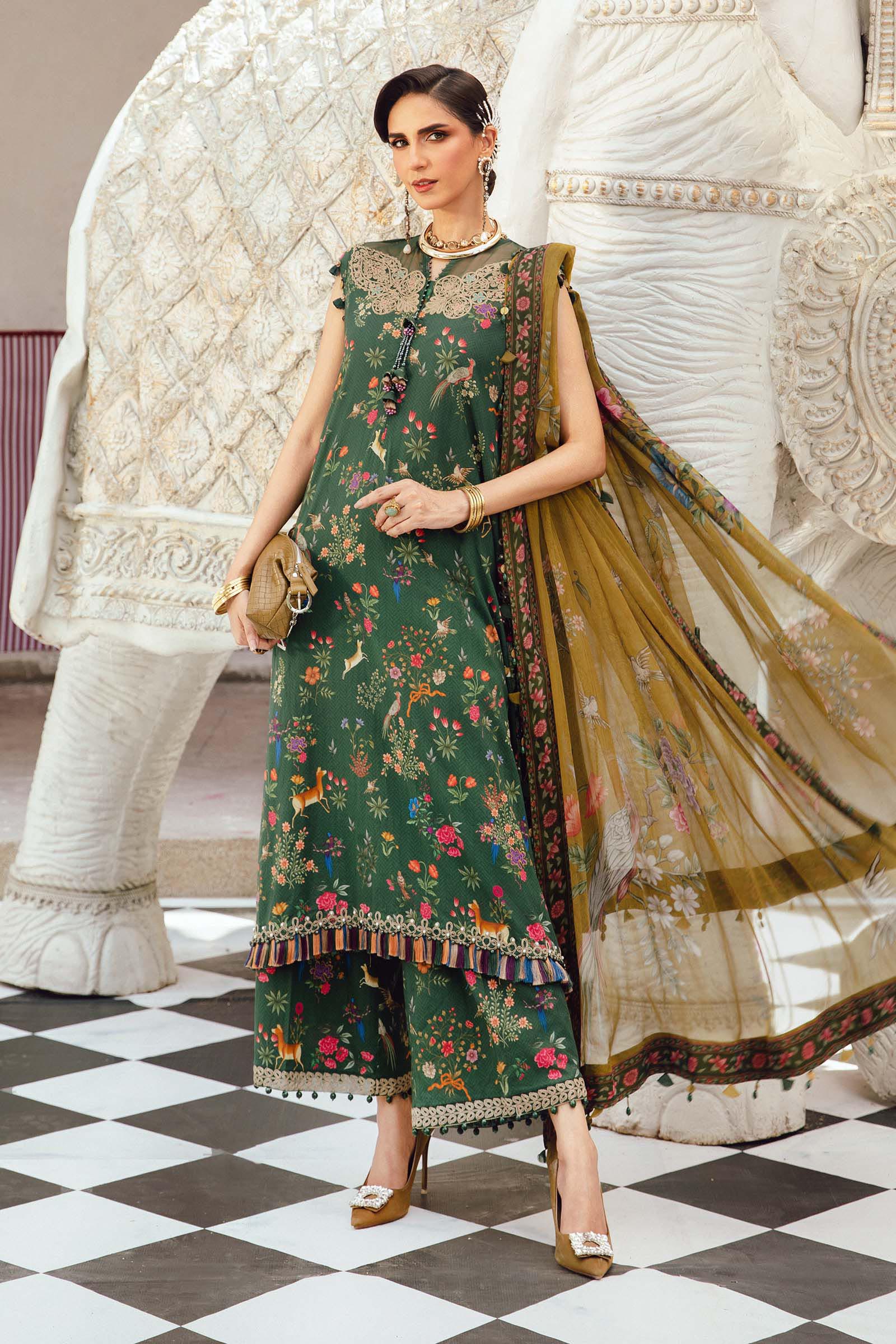 3 Piece Unstitched Embroidered Linen Suit | MPT-2707-B - My Store