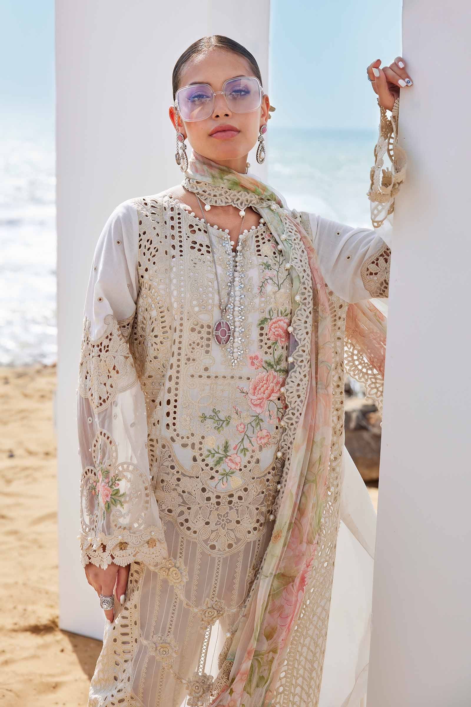 3 Piece Unstitched Embroidered Lawn Suit | EID LAWN-25-07 EL-25-07-Default In Stock - Silko Store