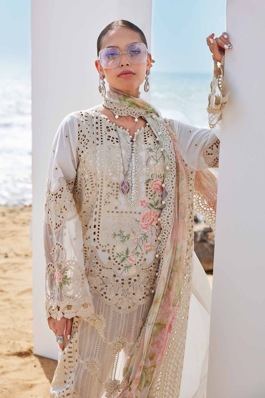 3 Piece Unstitched Embroidered Lawn Suit | EID LAWN-25-07 EL-25-07-Default In Stock - Silko Store