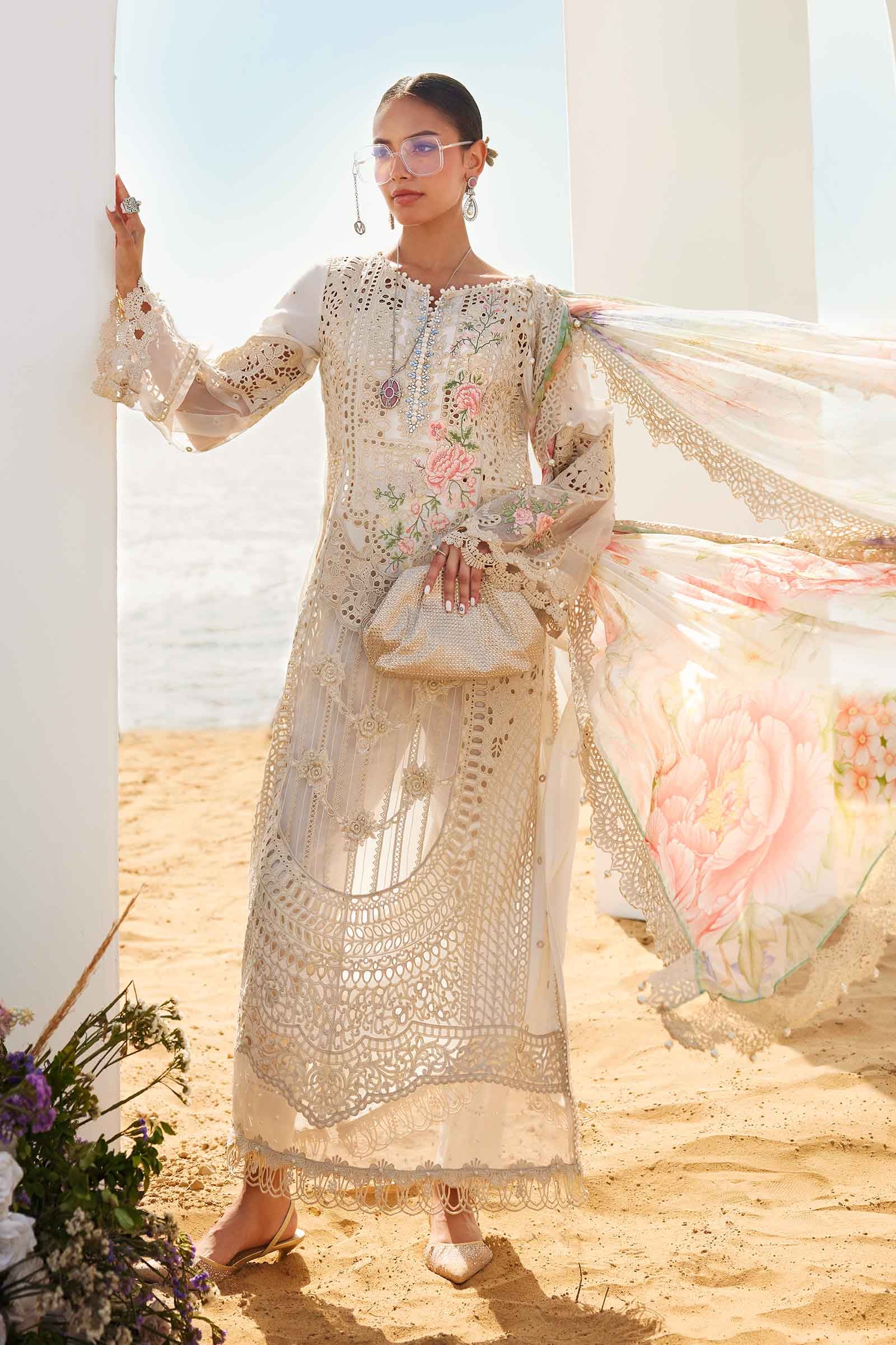 3 Piece Unstitched Embroidered Lawn Suit | EID LAWN-25-07 EL-25-07-Default In Stock - Silko Store