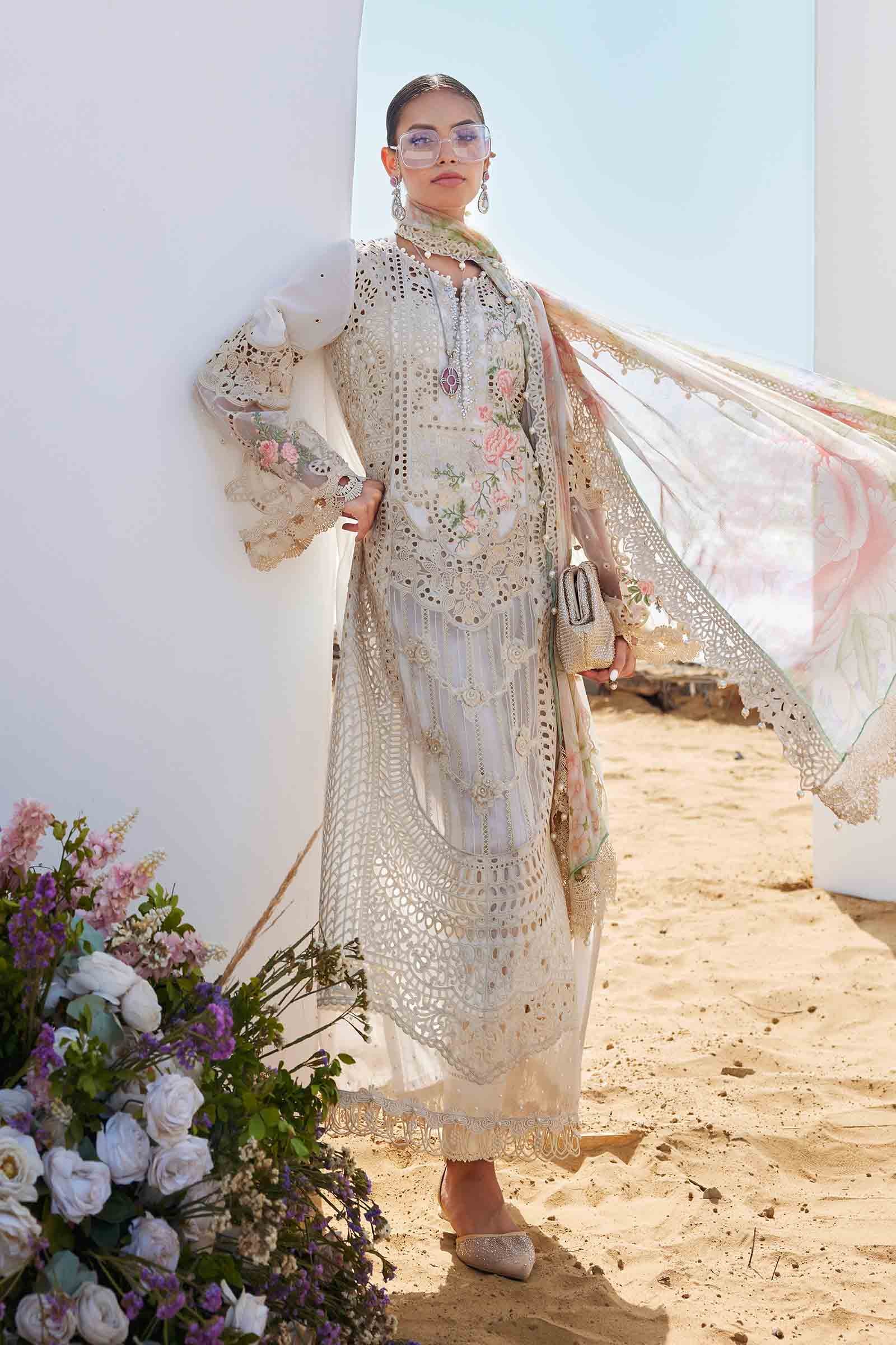 3 Piece Unstitched Embroidered Lawn Suit | EID LAWN-25-07 EL-25-07-Default In Stock - Silko Store