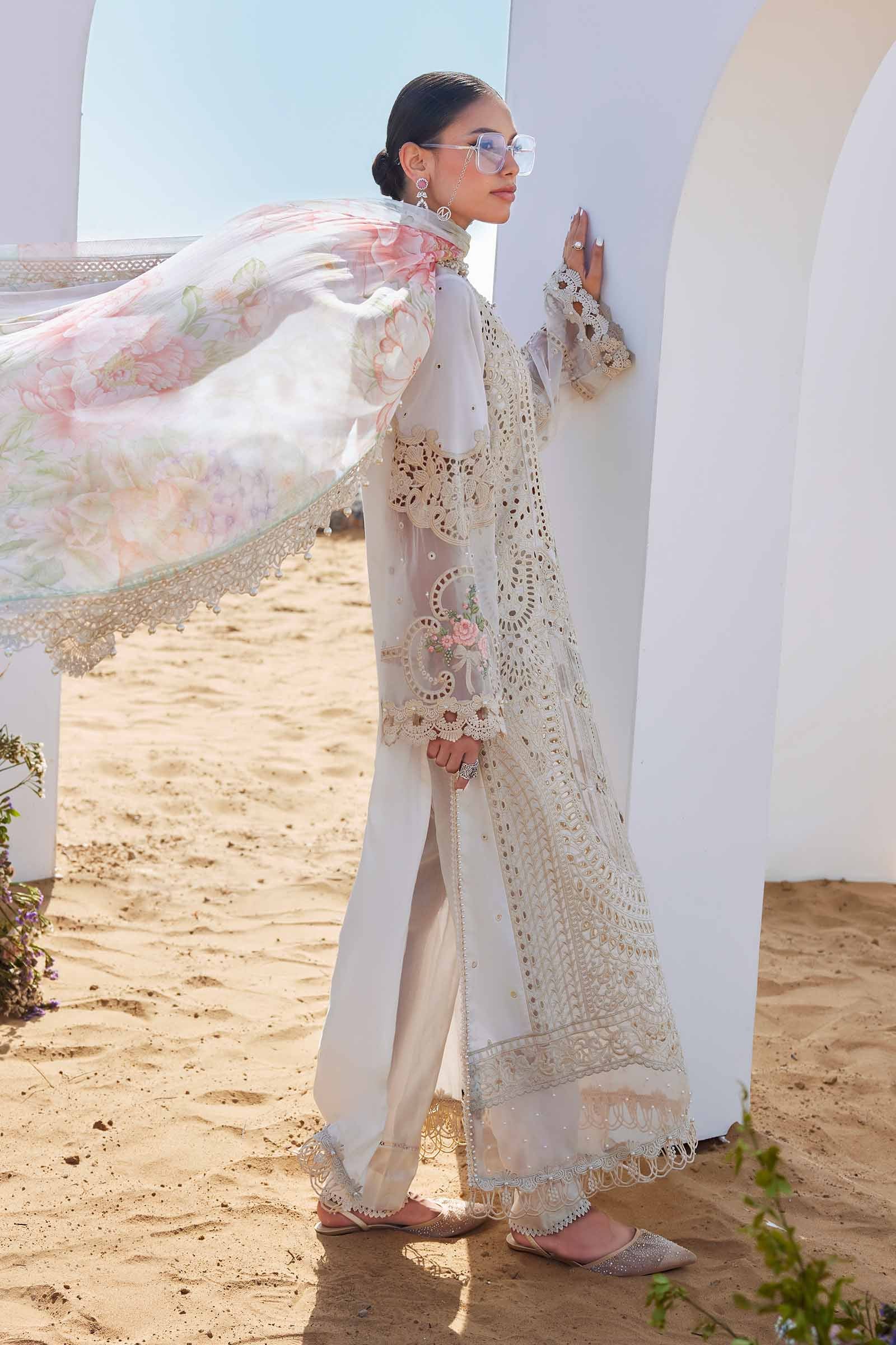 3 Piece Unstitched Embroidered Lawn Suit | EID LAWN-25-07 EL-25-07-Default In Stock - Silko Store