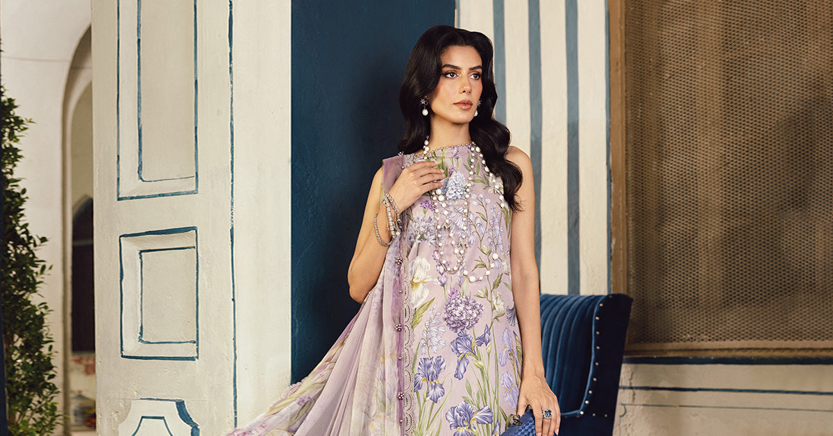 3 Piece Unstitched Embroidered Cambric Suit | MPT-2708-A - My Store
