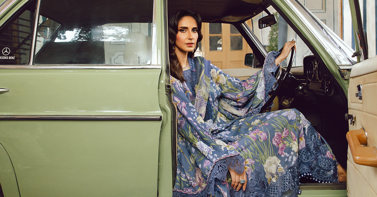 3 Piece Unstitched Embroidered Cambric Suit | MPT-2708-B - My Store