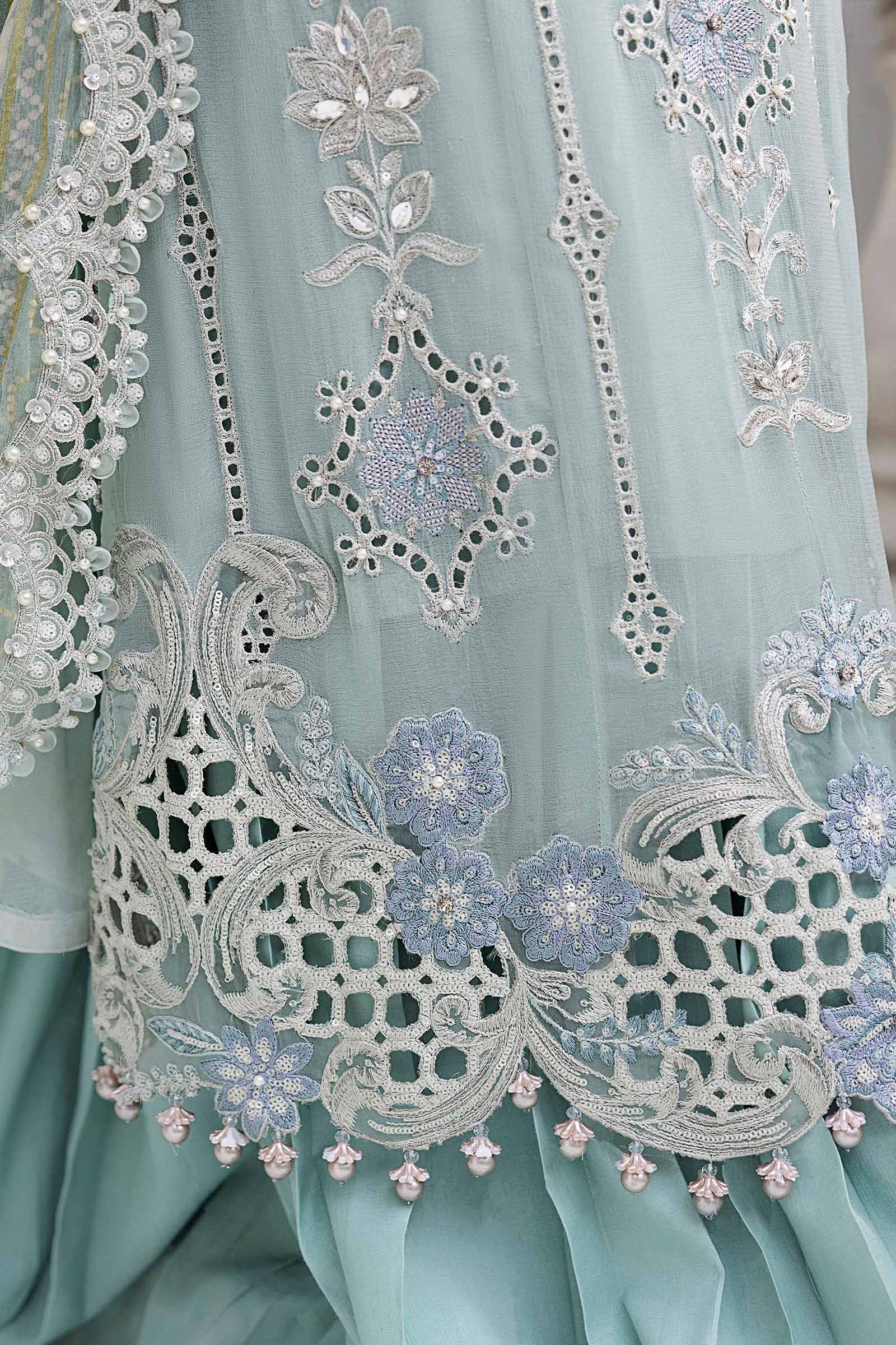 3 Piece Unstitched Embroidered Chiffon Suit | MPC-25-108 - My Store