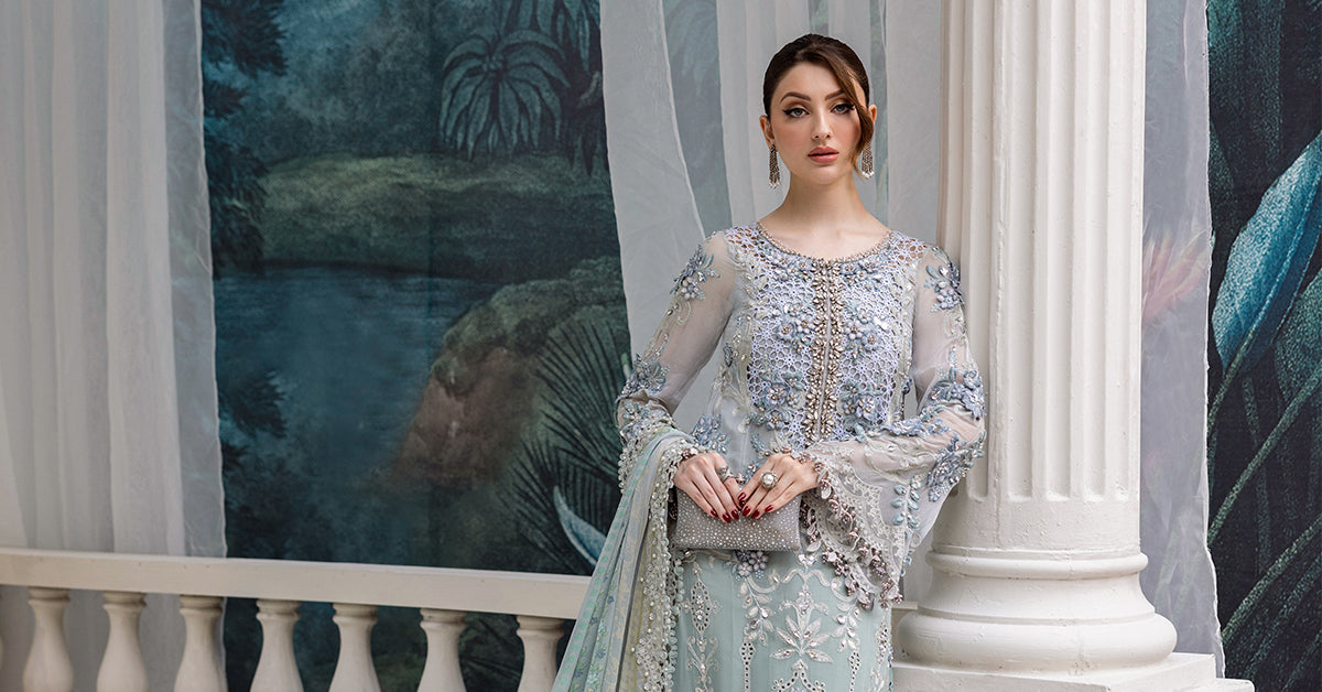 3 Piece Unstitched Embroidered Chiffon Suit | MPC-25-108 - My Store