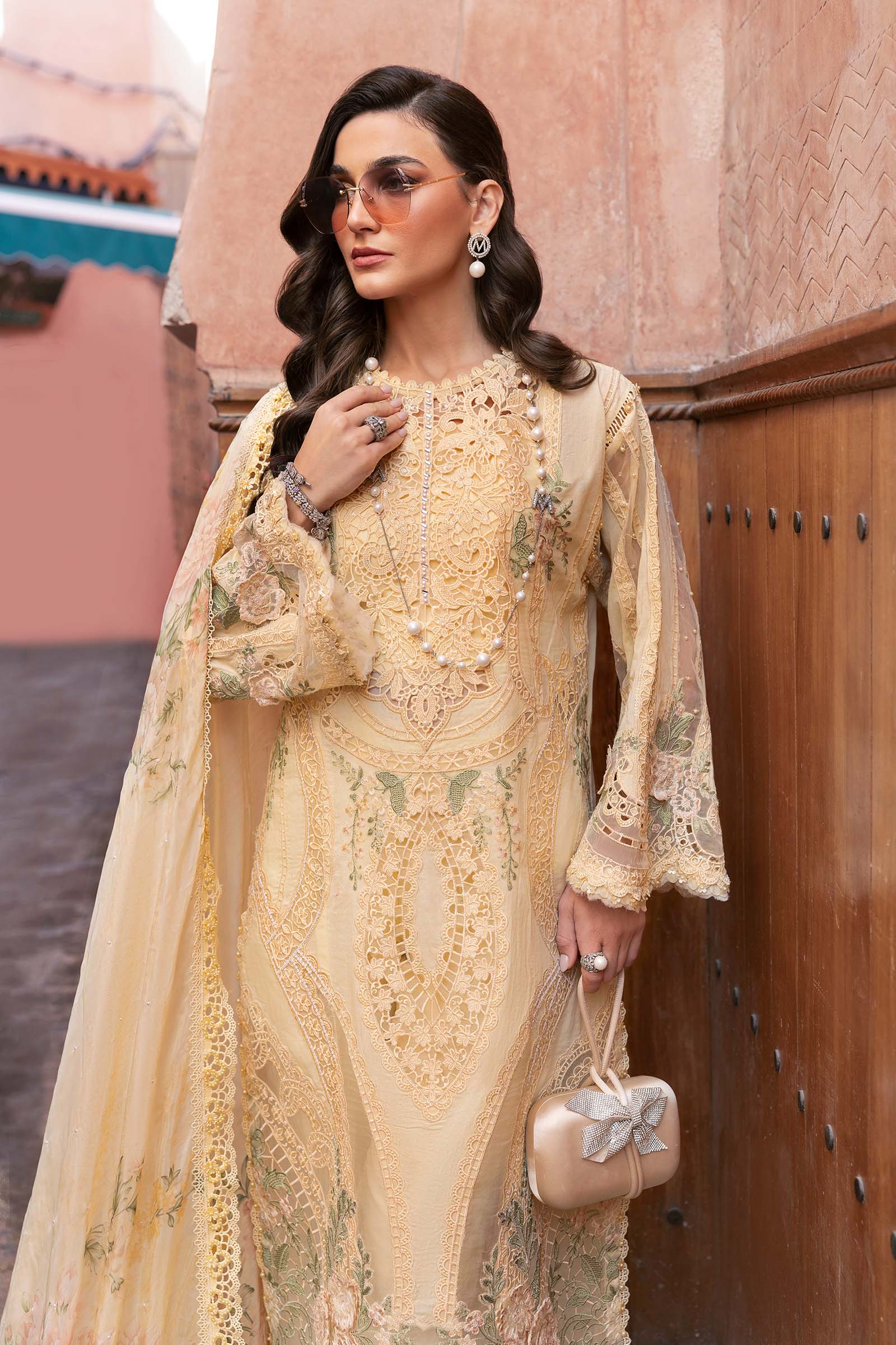 D-2509-A | Premium Unstitched Embroidered Organza Ensemble - Silko Store