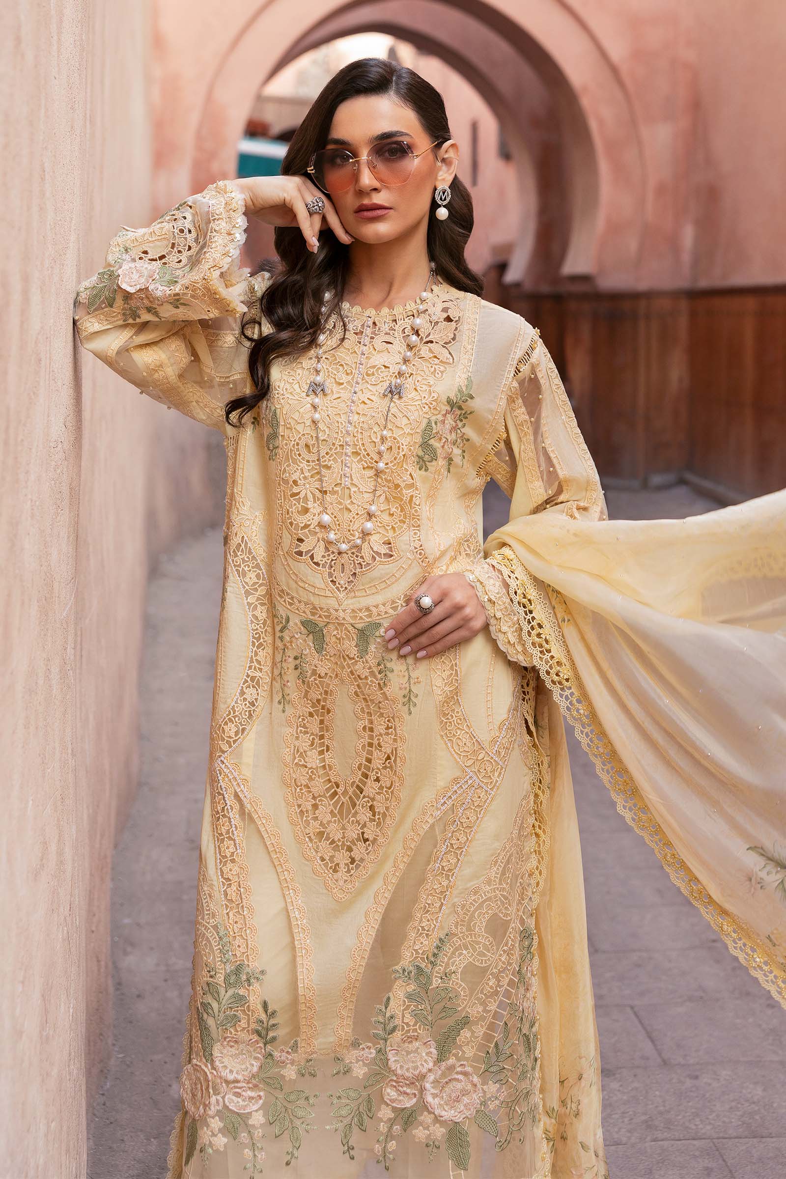 D-2509-A | Premium Unstitched Embroidered Organza Ensemble - Silko Store