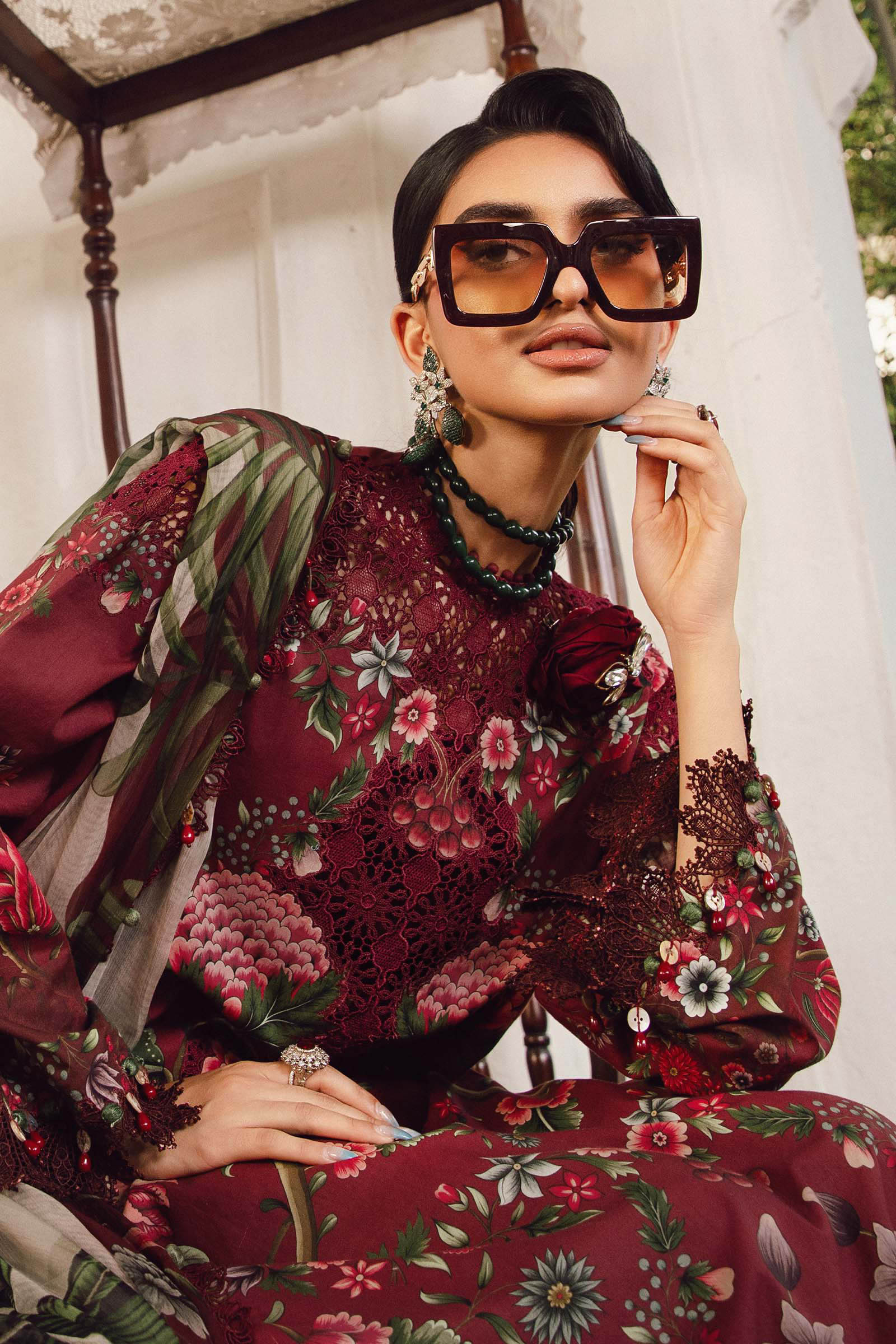 3 Piece Unstitched Embroidered Cambric Suit | MPT-2709-A - My Store
