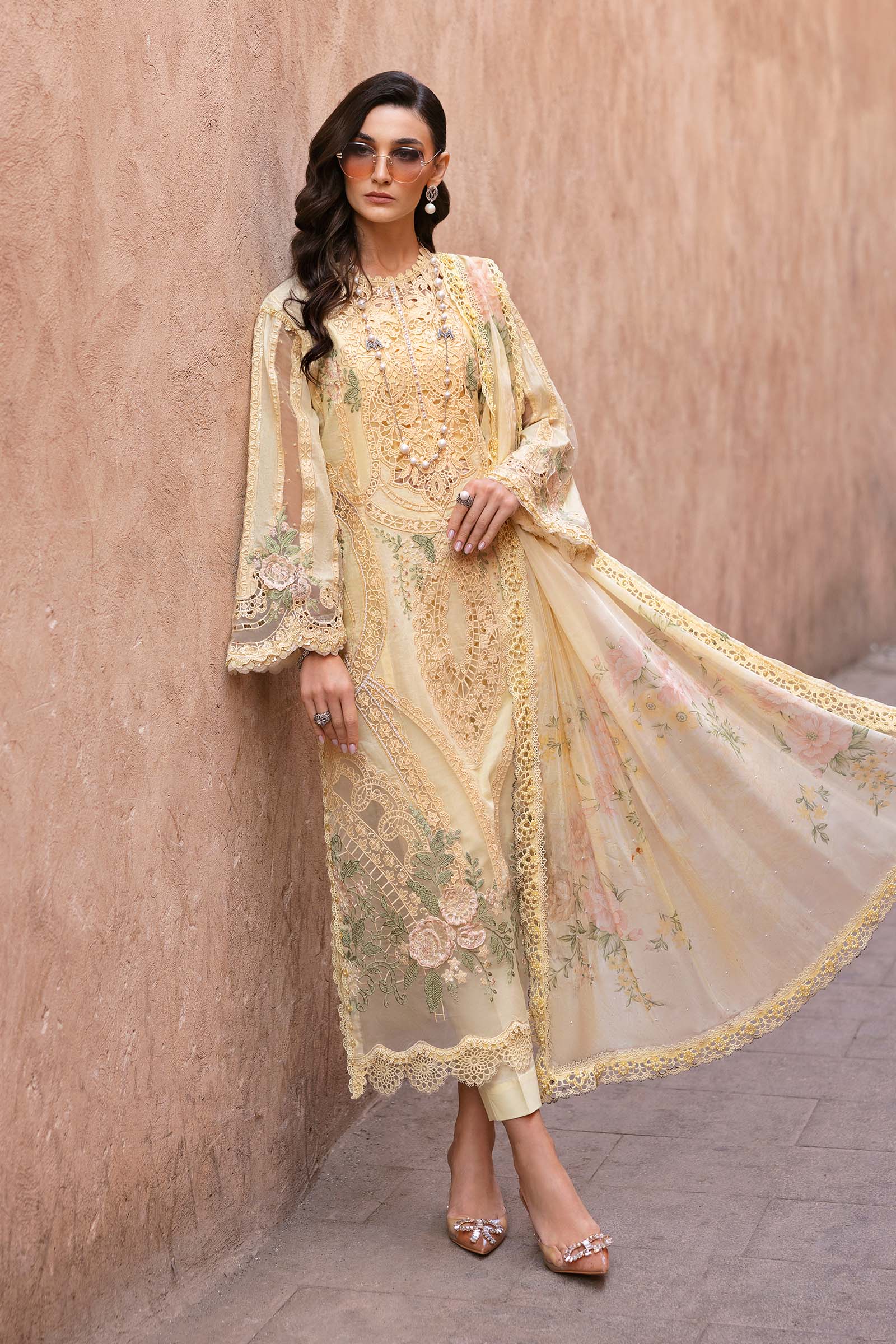D-2509-A | Premium Unstitched Embroidered Organza Ensemble - Silko Store