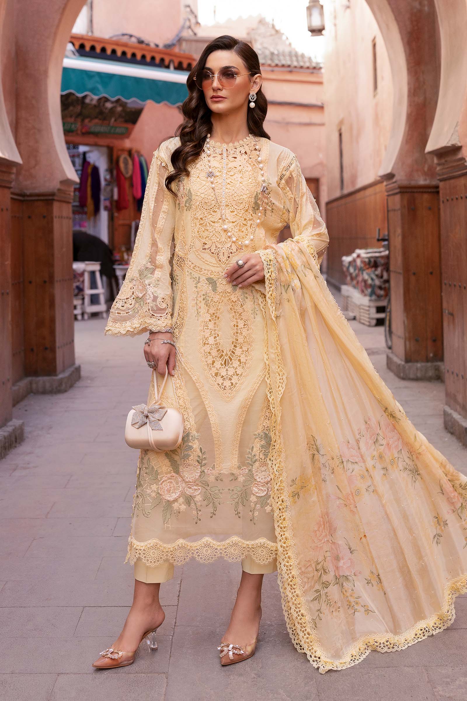 D-2509-A | Premium Unstitched Embroidered Organza Ensemble - Silko Store