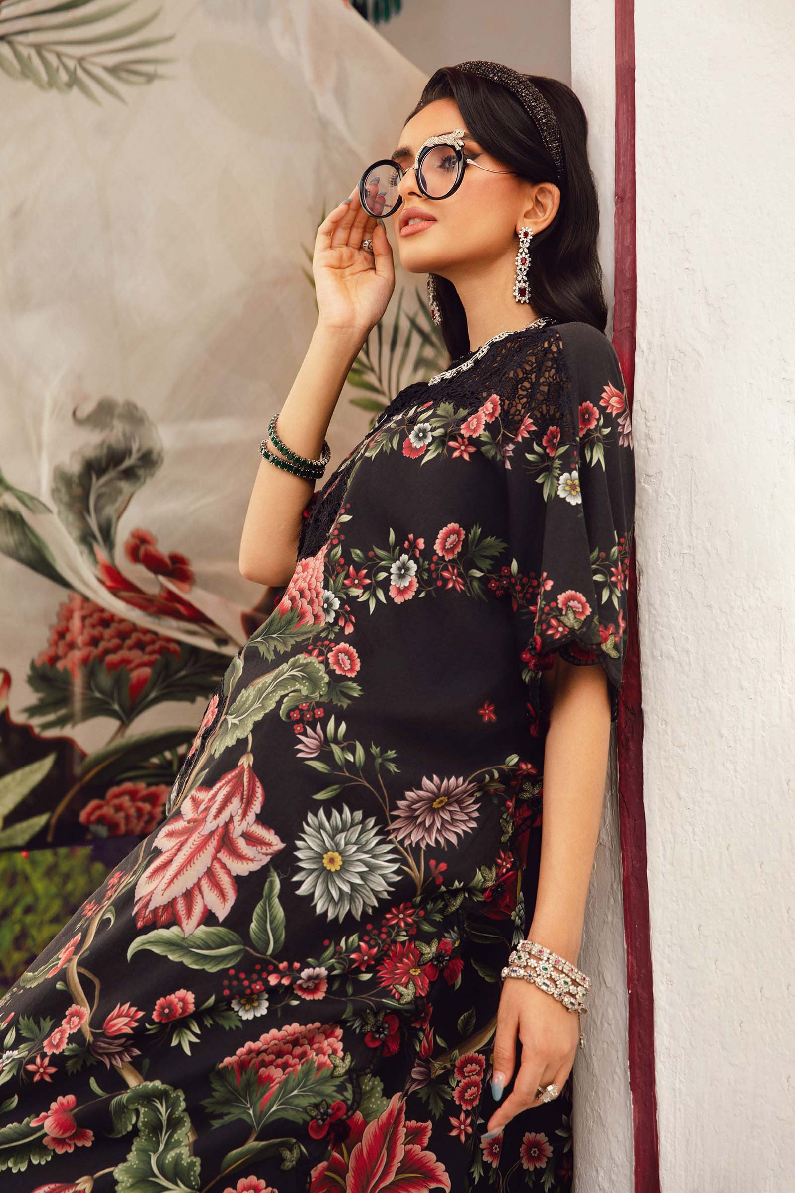3 Piece Unstitched Embroidered Cambric Suit | MPT-2709-B - My Store