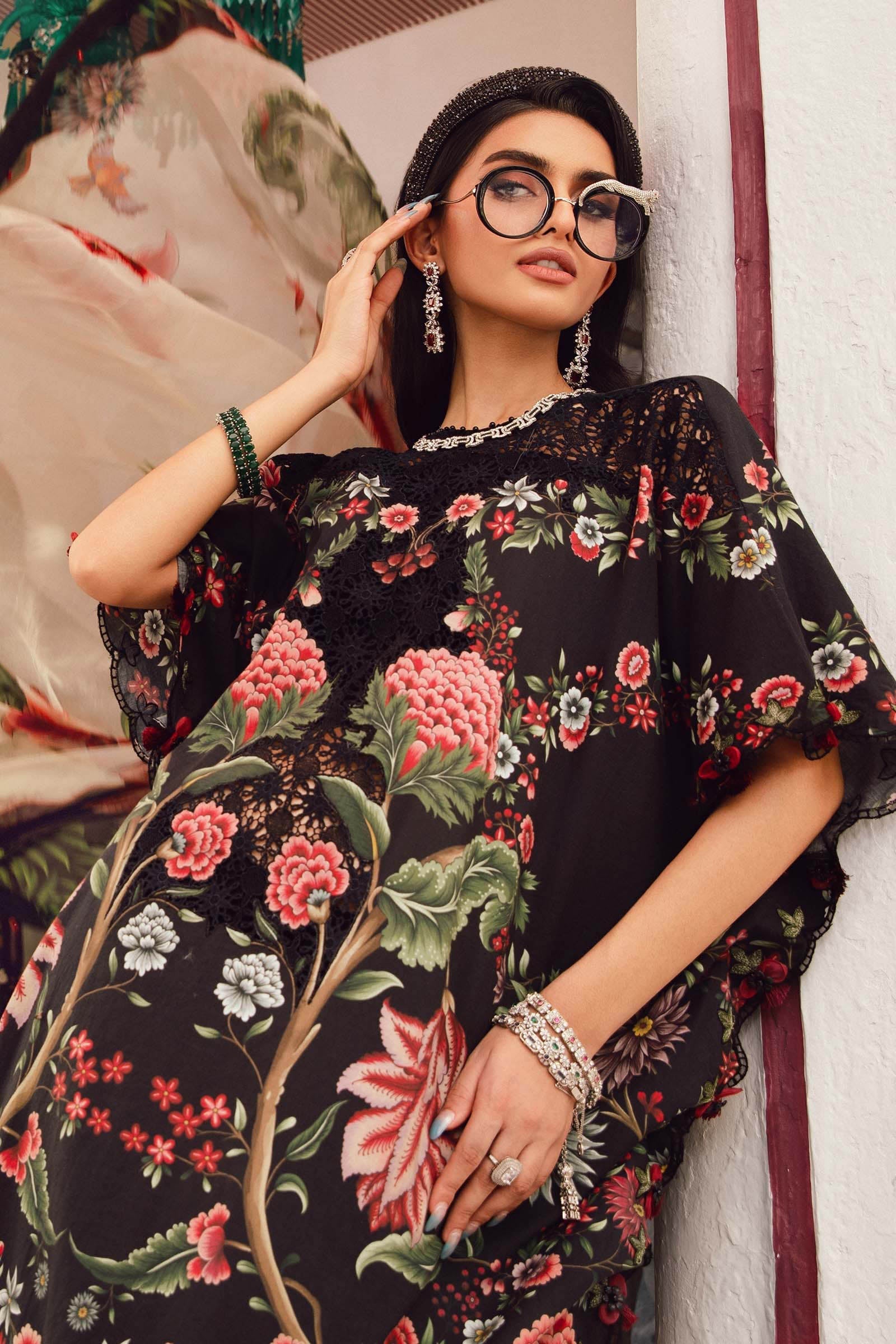 3 Piece Unstitched Embroidered Cambric Suit | MPT-2709-B - My Store
