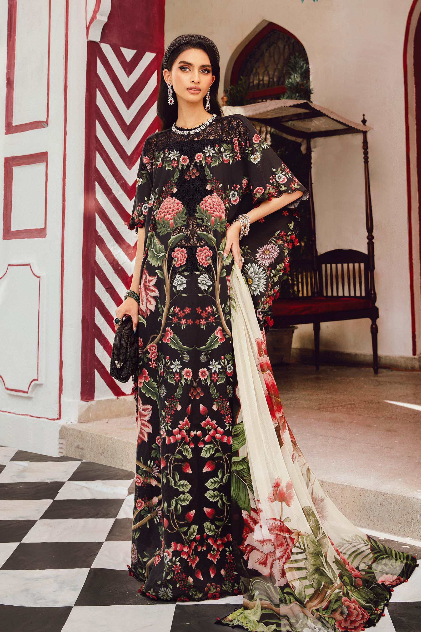 3 Piece Unstitched Embroidered Cambric Suit | MPT-2709-B - My Store