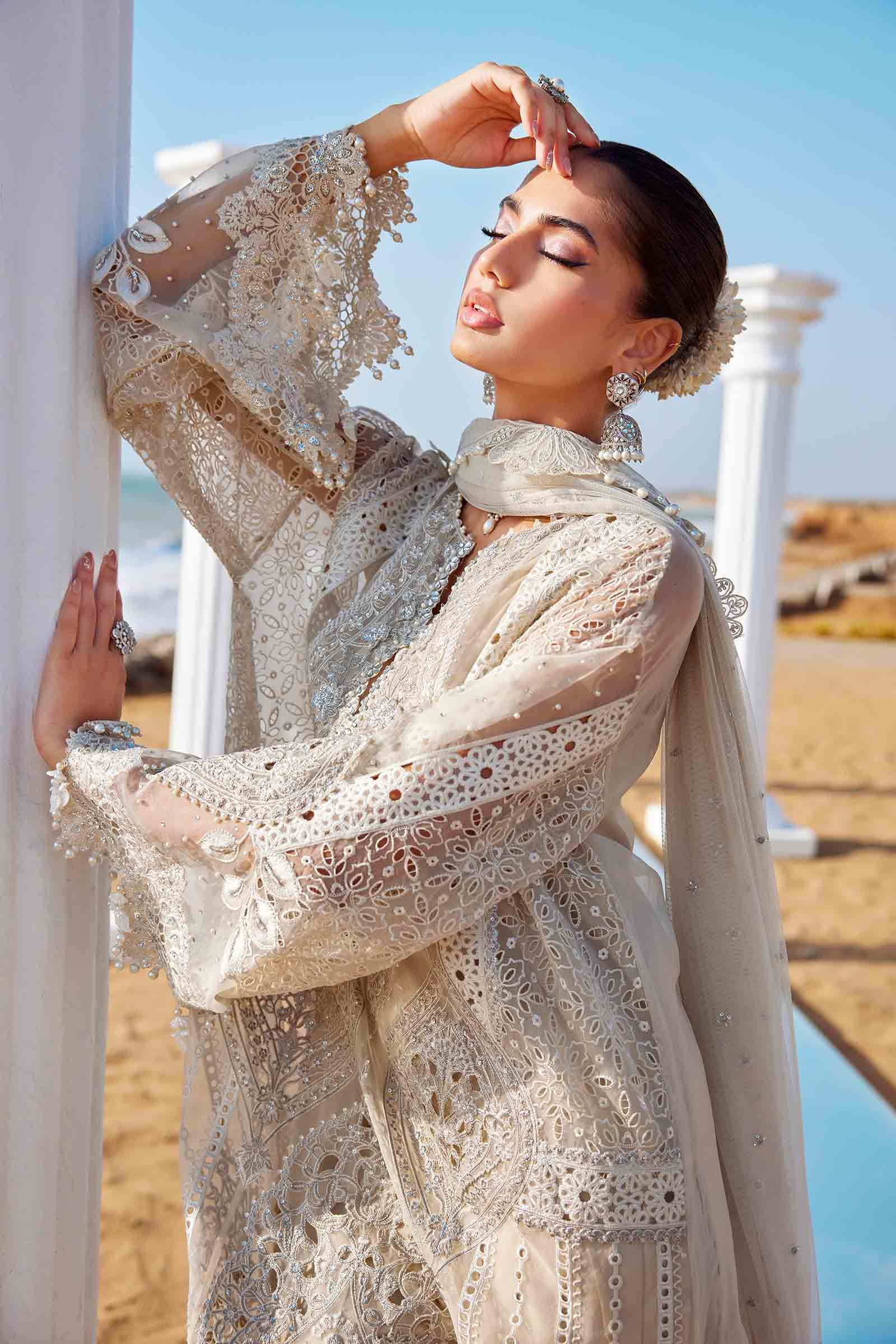 3 Piece Unstitched Embroidered Organza Suit | EID LAWN-25-09 - Silko Store