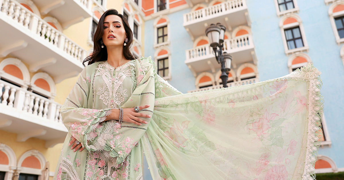 3 Piece Unstitched Embroidered Lawn Suit - My Store