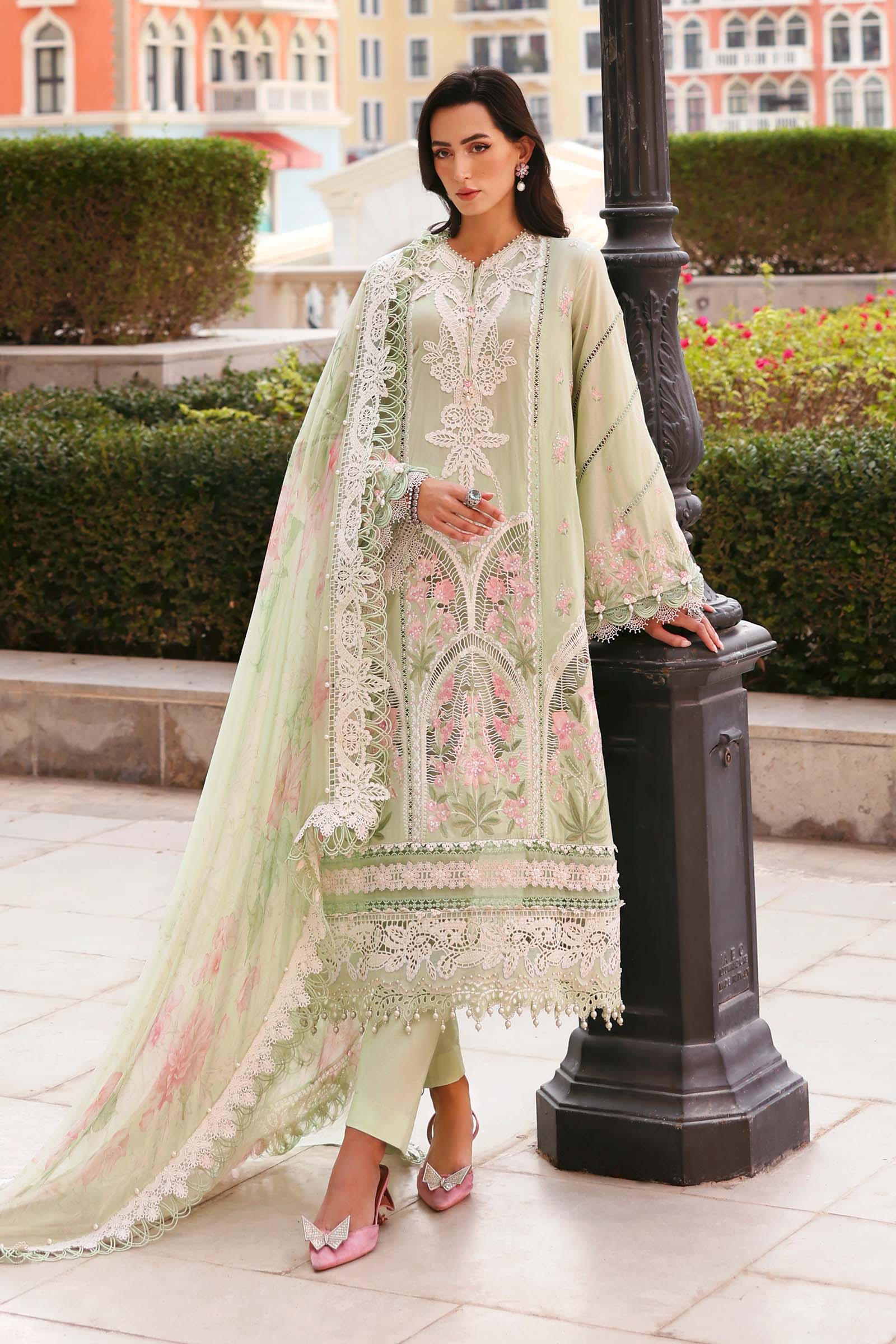 3 Piece Unstitched Embroidered Lawn Suit - My Store