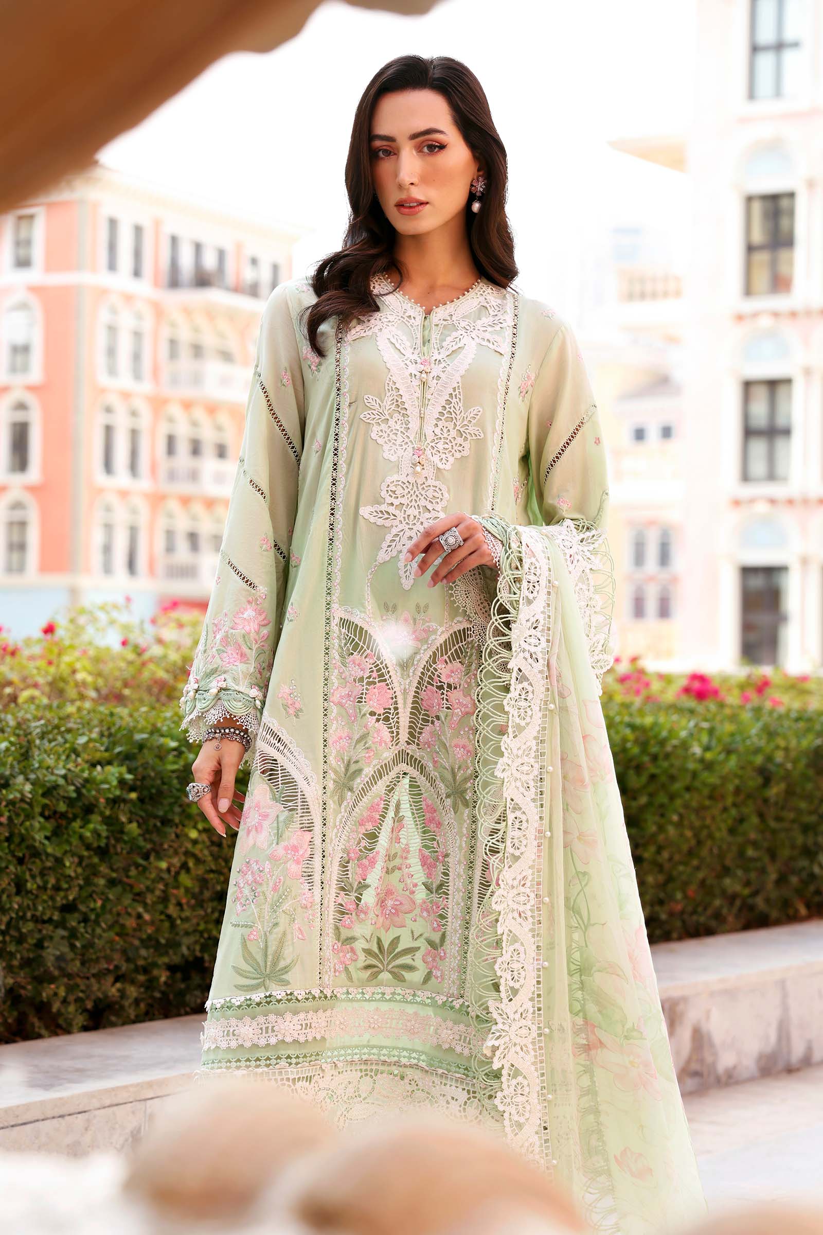 3 Piece Unstitched Embroidered Lawn Suit - My Store