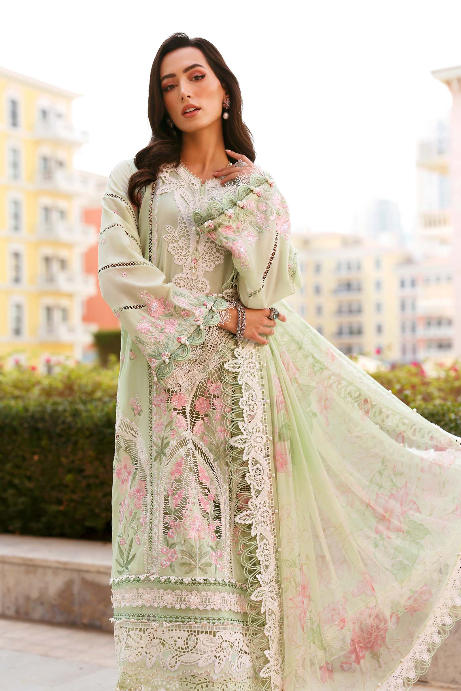 3 Piece Unstitched Embroidered Lawn Suit - My Store