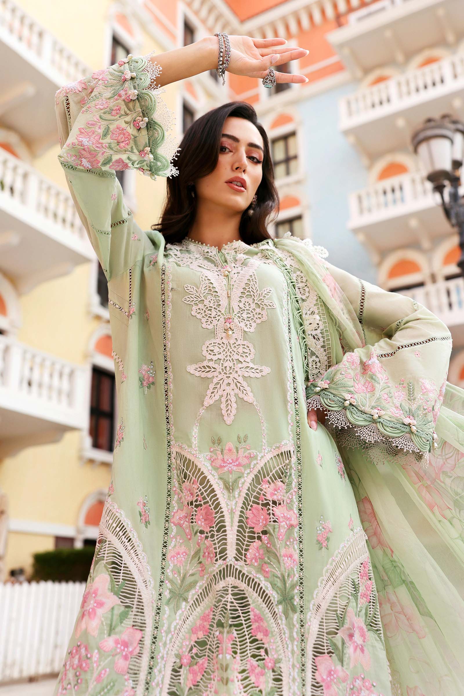3 Piece Unstitched Embroidered Lawn Suit - My Store