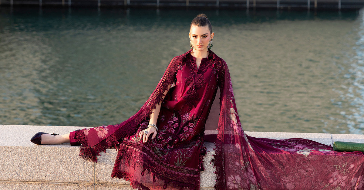 3 Piece Unstitched Embroidered Lawn Suit - My Store