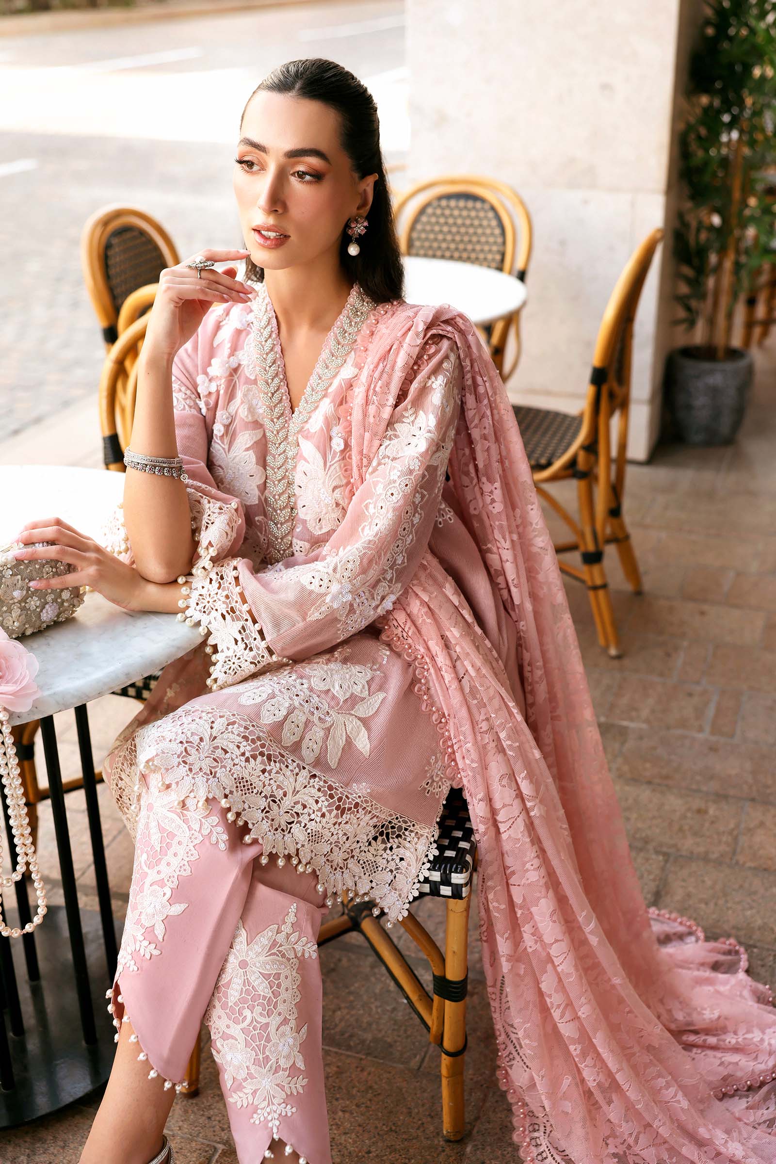 Maria b 3 Piece Unstitched Embroidered Lawn - My Store