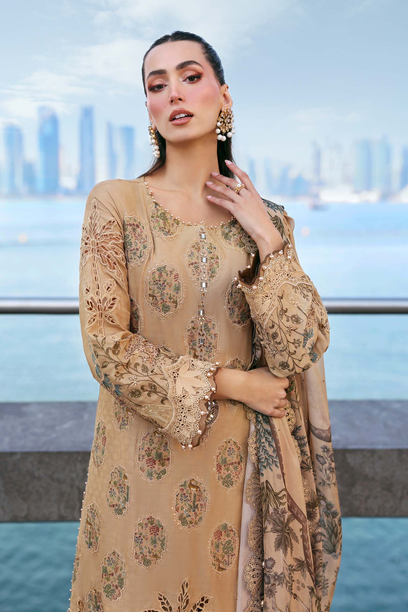 3 Piece Unstitched Embroidered Jacquard Lawn Suit - My Store