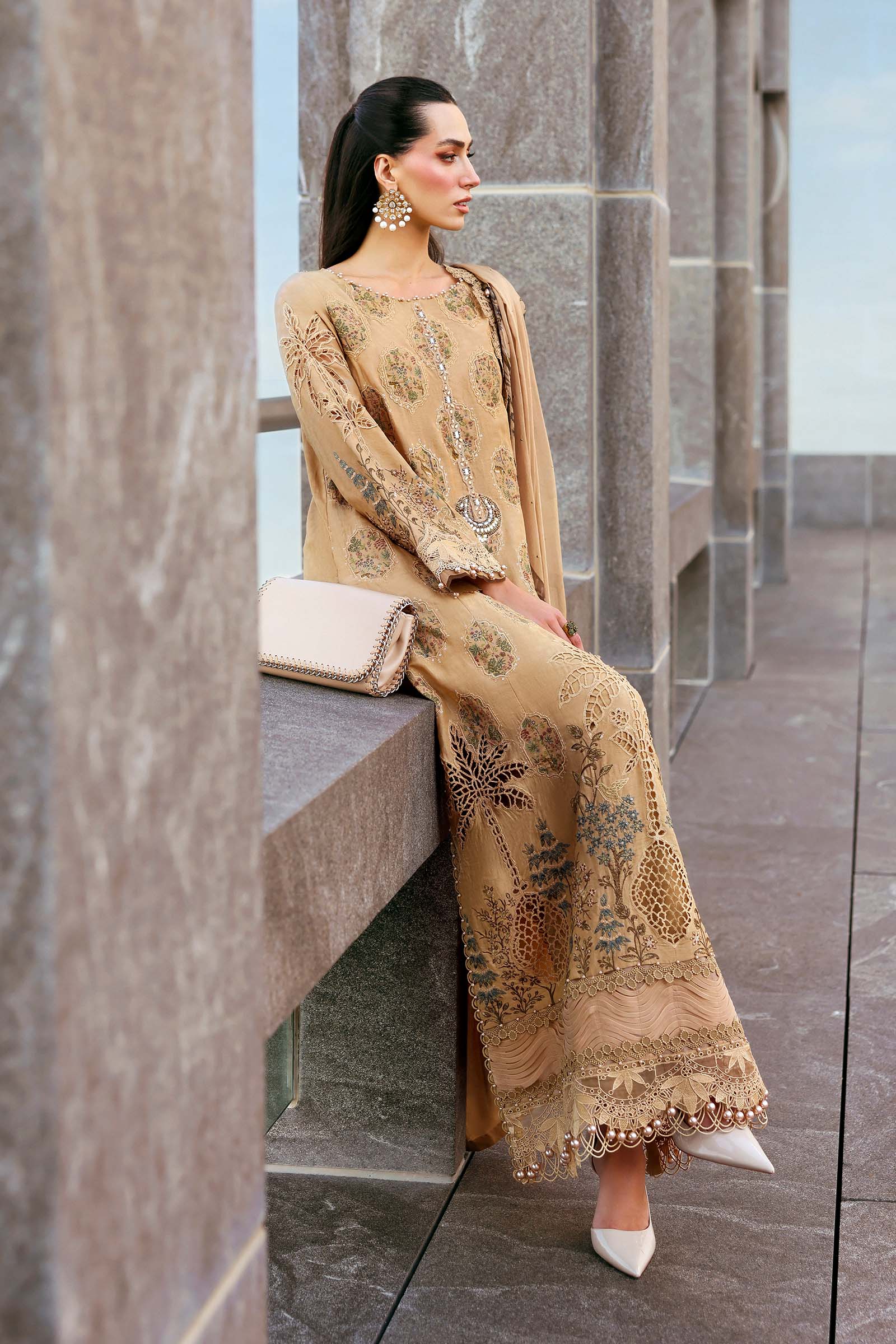 3 Piece Unstitched Embroidered Jacquard Lawn Suit - My Store