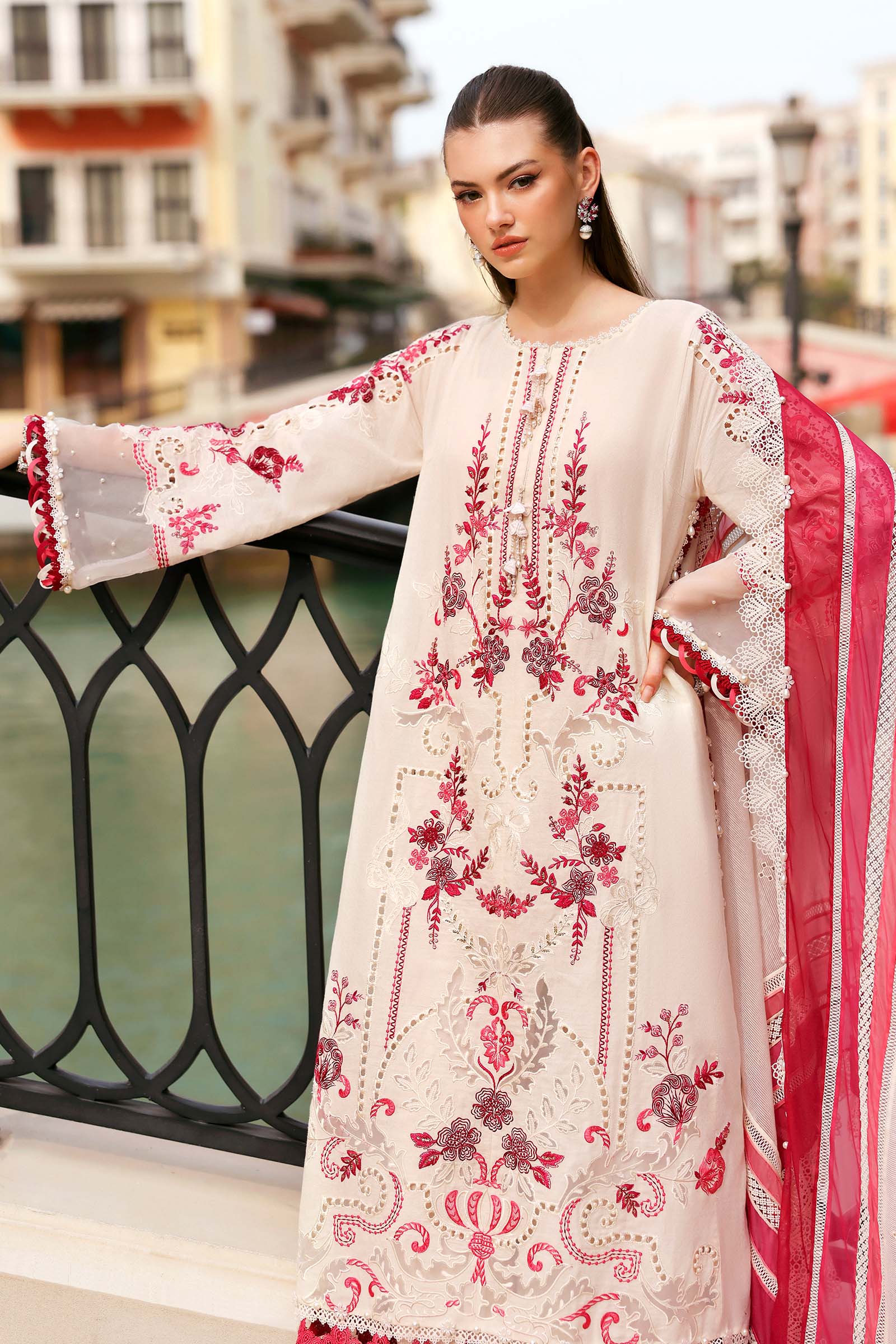 3 Piece Unstitched Embroidered Jacquard Lawn Suit - My Store