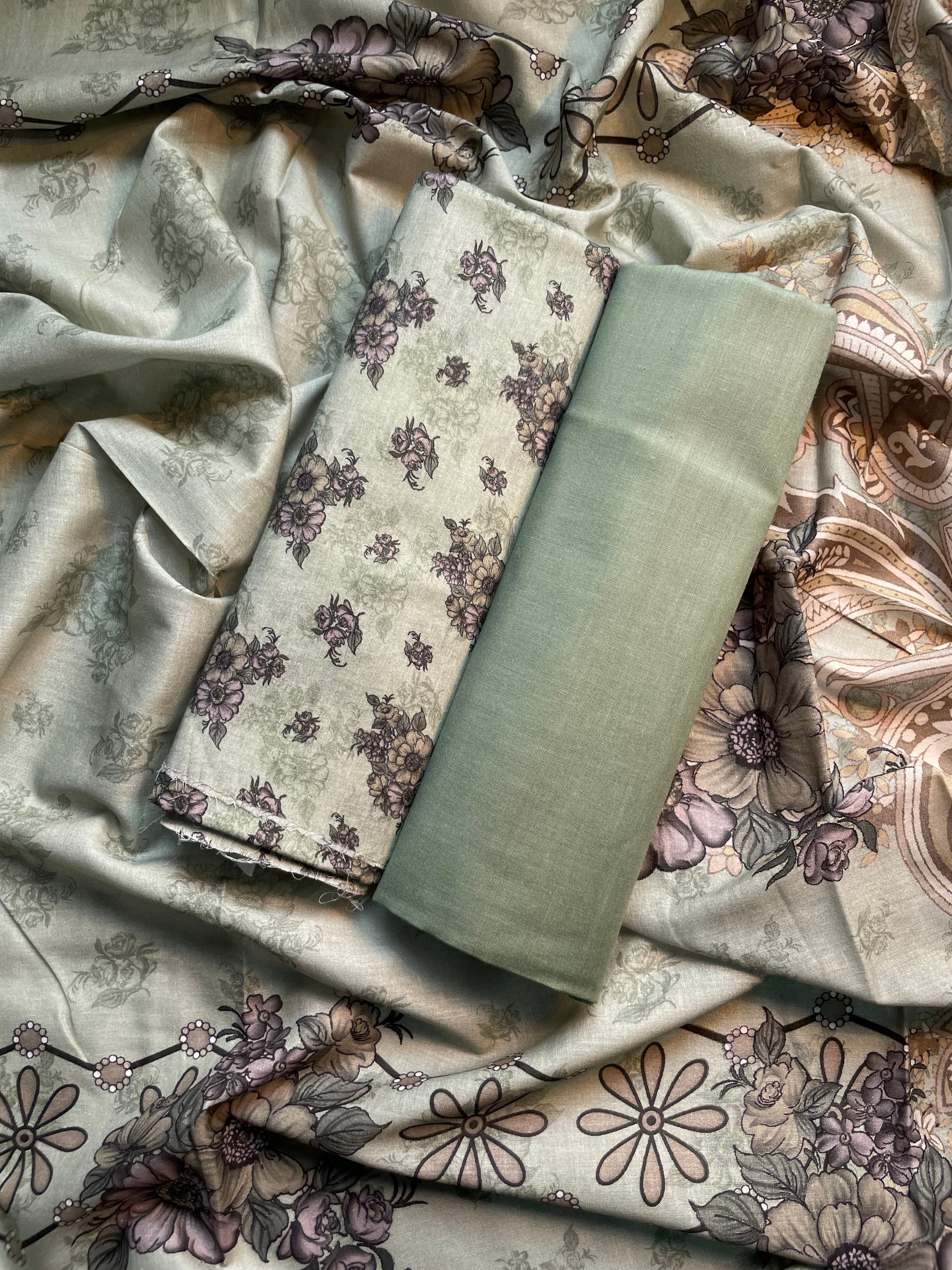 3-Piece Printed Lawn Suit - Silko Store