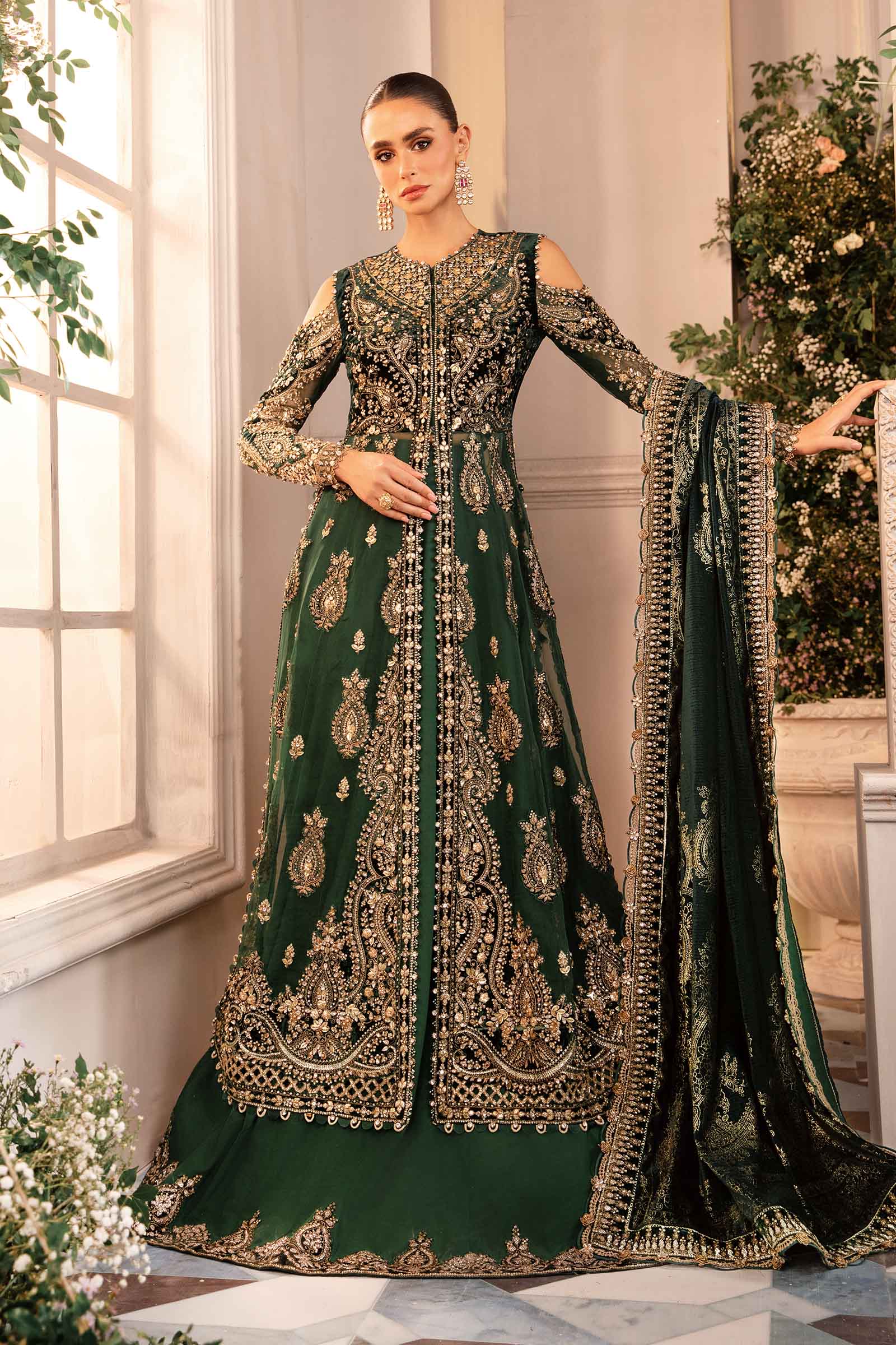 Maria B Unstitched Mbroidered Wedding Edition 24 D4 - Silko Store