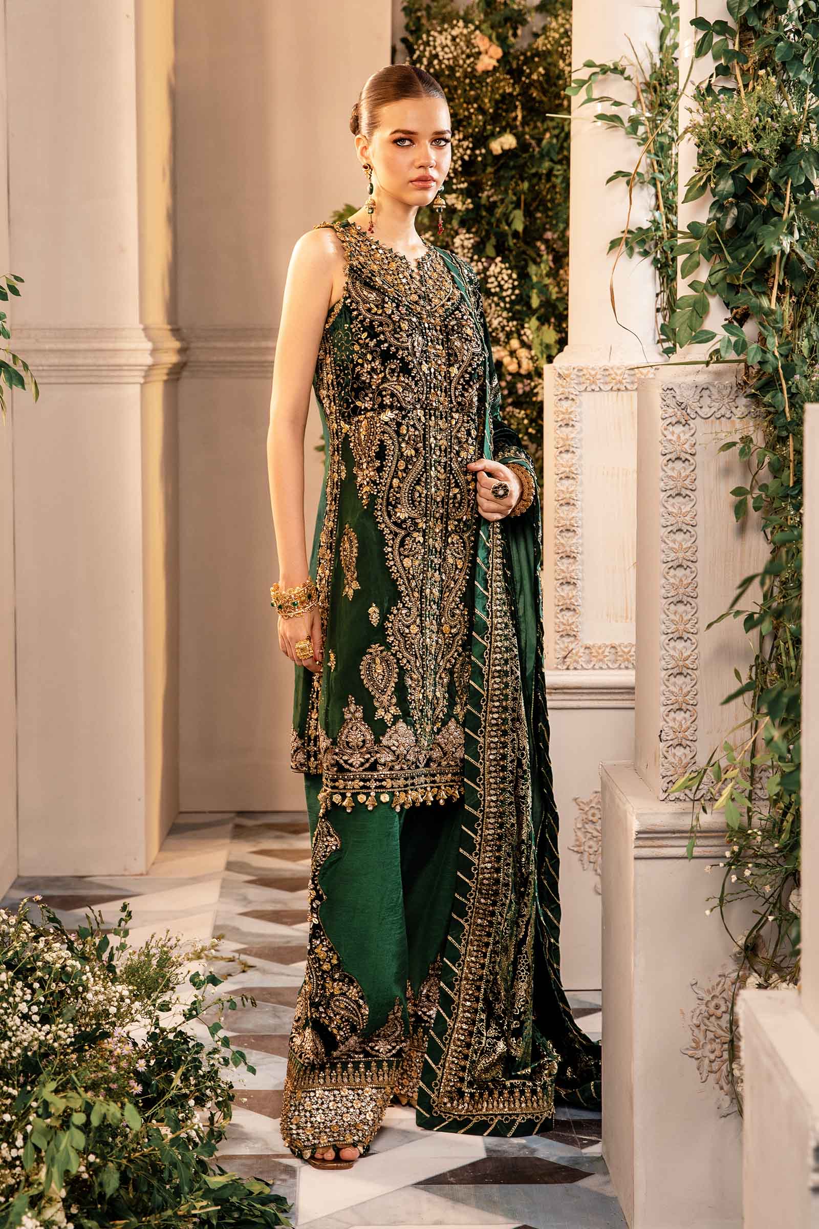 Maria B Unstitched Mbroidered Wedding Edition 24 D4 - Silko Store
