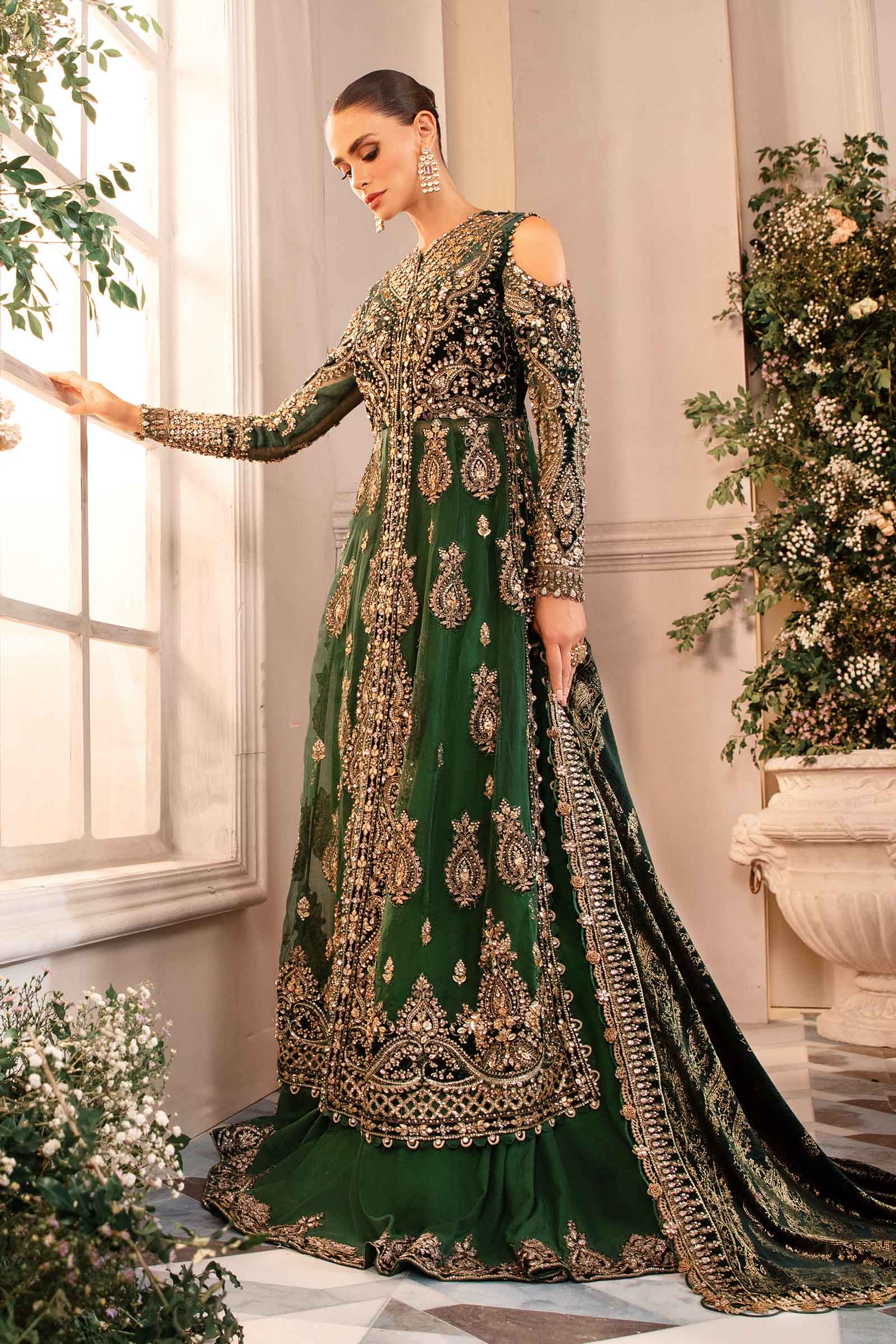 Maria B Unstitched Mbroidered Wedding Edition 24 D4 - Silko Store