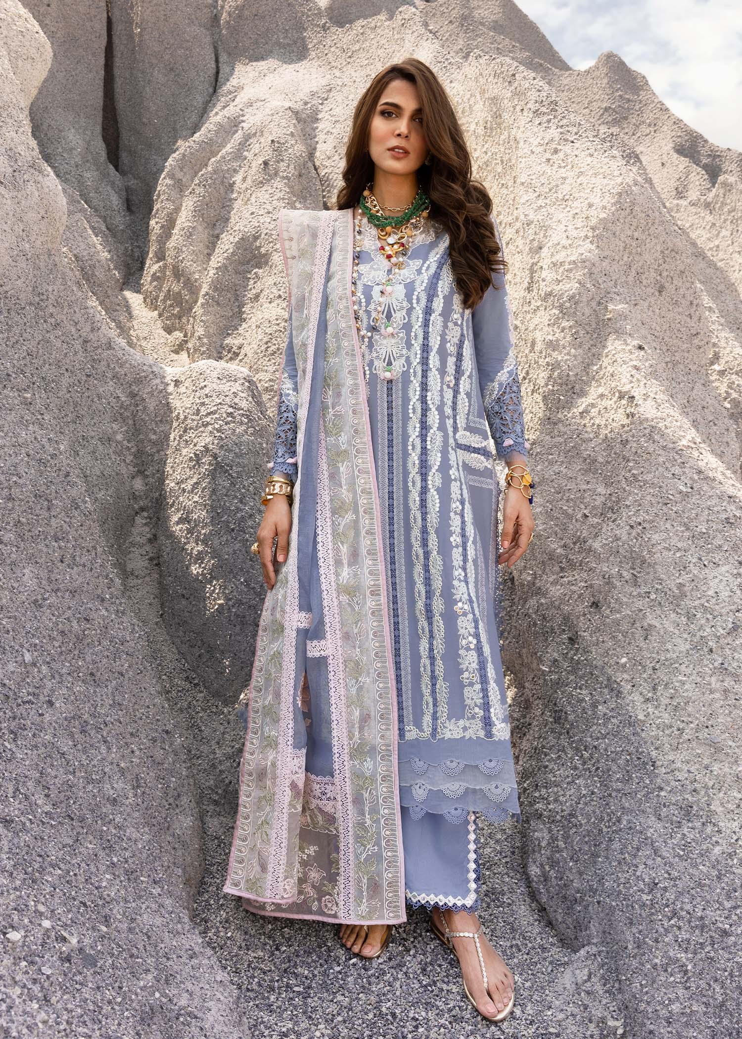 Saira Shakira Unstitched 3 Piece Luxury Lawn Collection'2025-NADINE-A - Silko Store