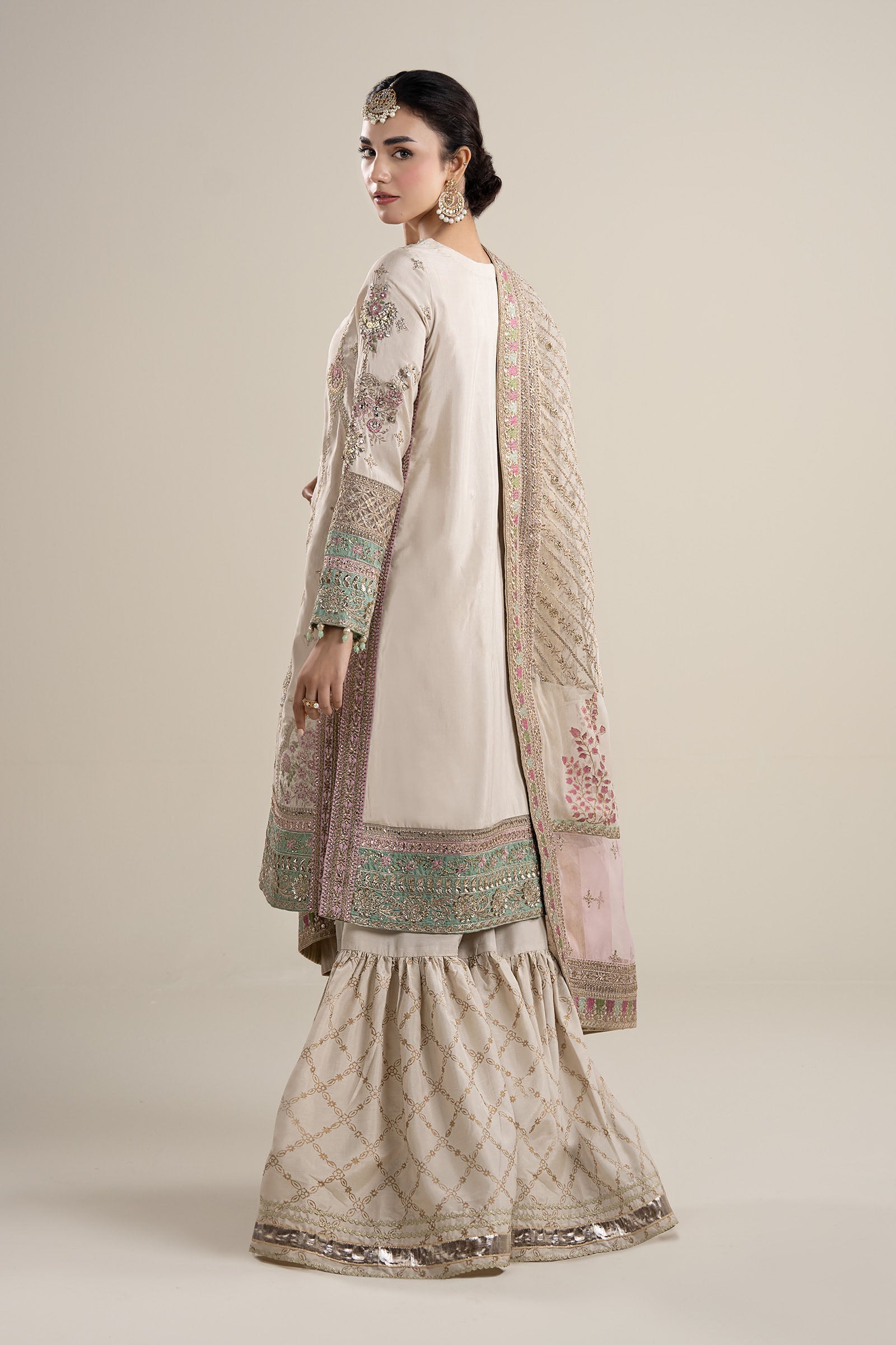 3 Piece Embroidered Bamber Raw Silk Suit - My Store