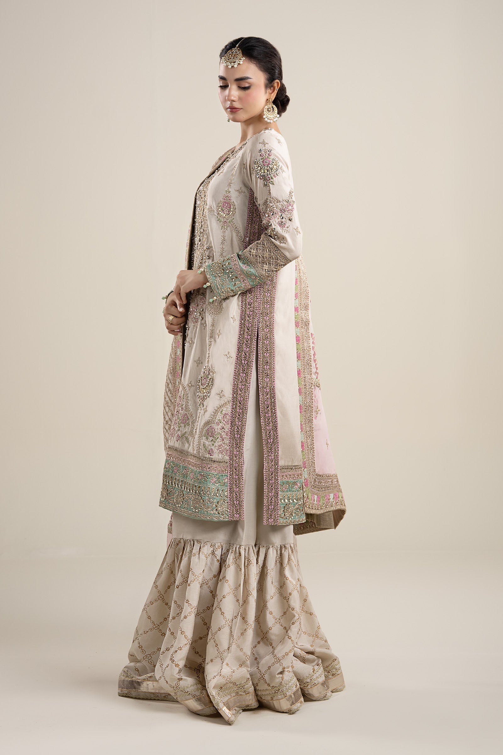 3 Piece Embroidered Bamber Raw Silk Suit - My Store