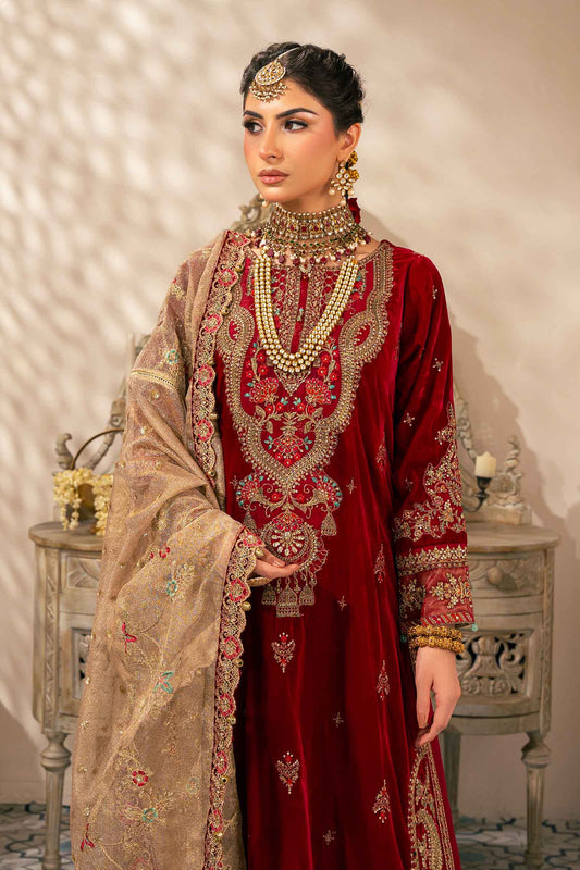 3 Piece Embroidered Velvet Suit | SF-W24-29 - Silko Store