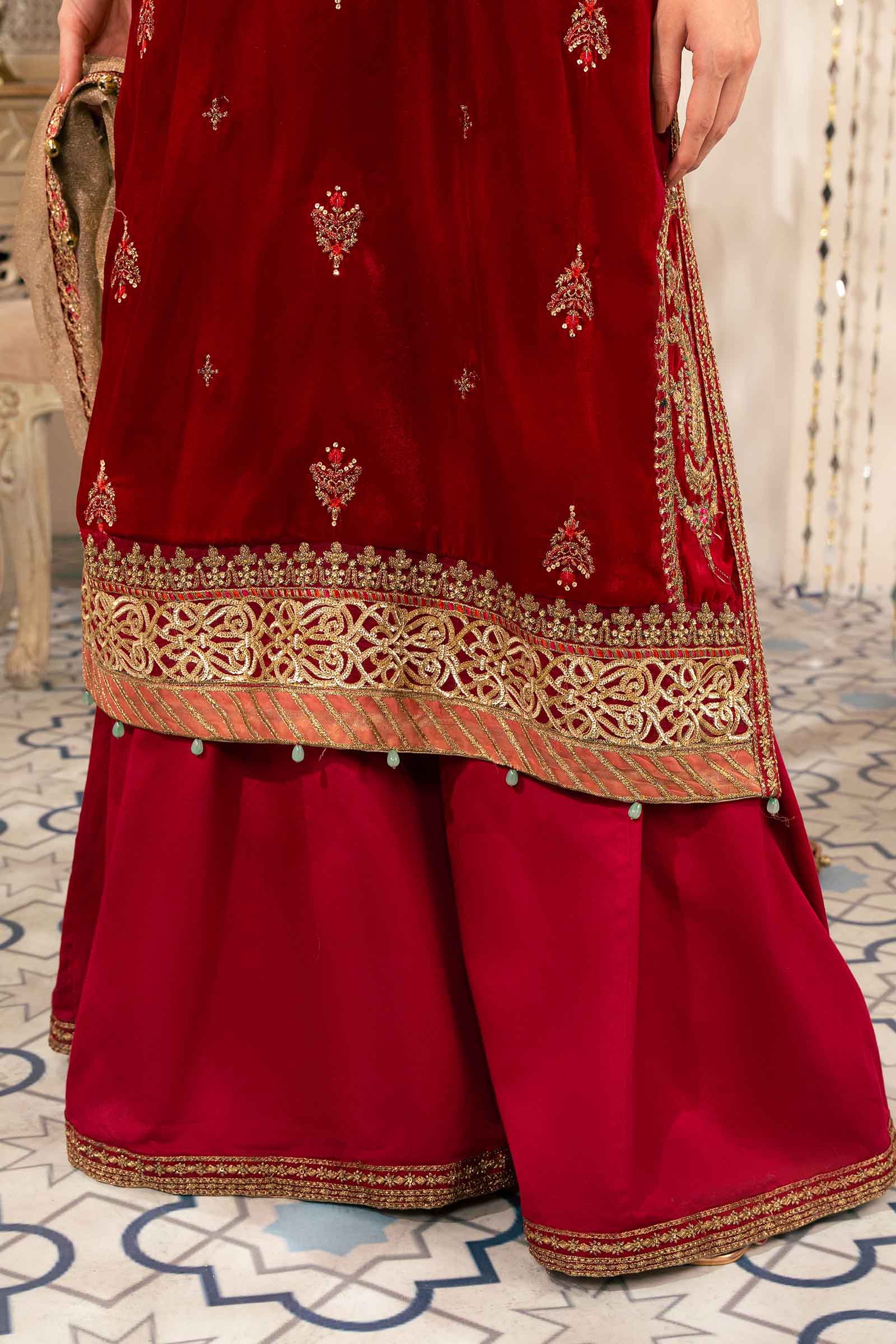 3 Piece Embroidered Velvet Suit | SF-W24-29 - Silko Store