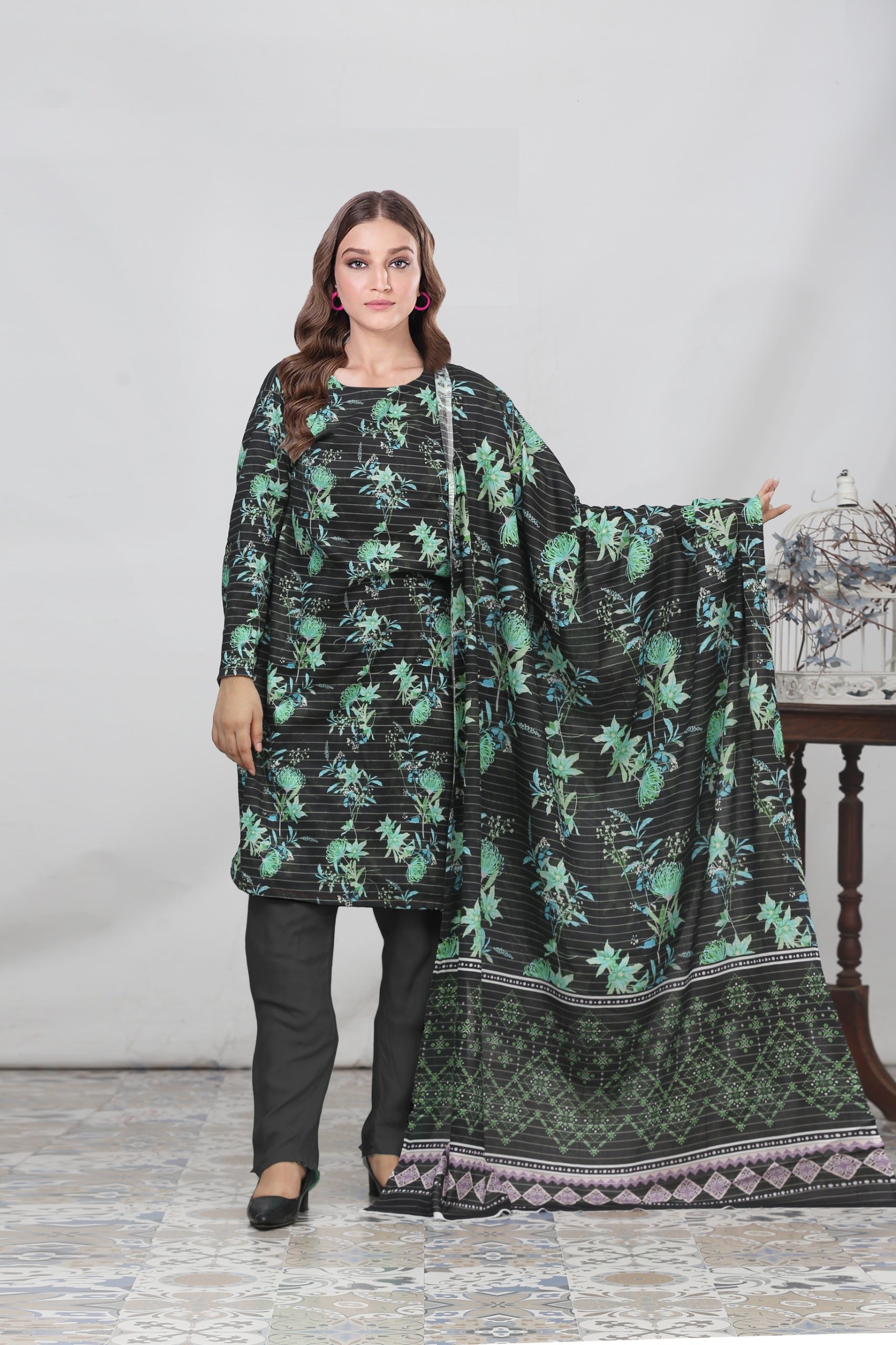 3 Piece Printed Lawn Suit - Silko Store