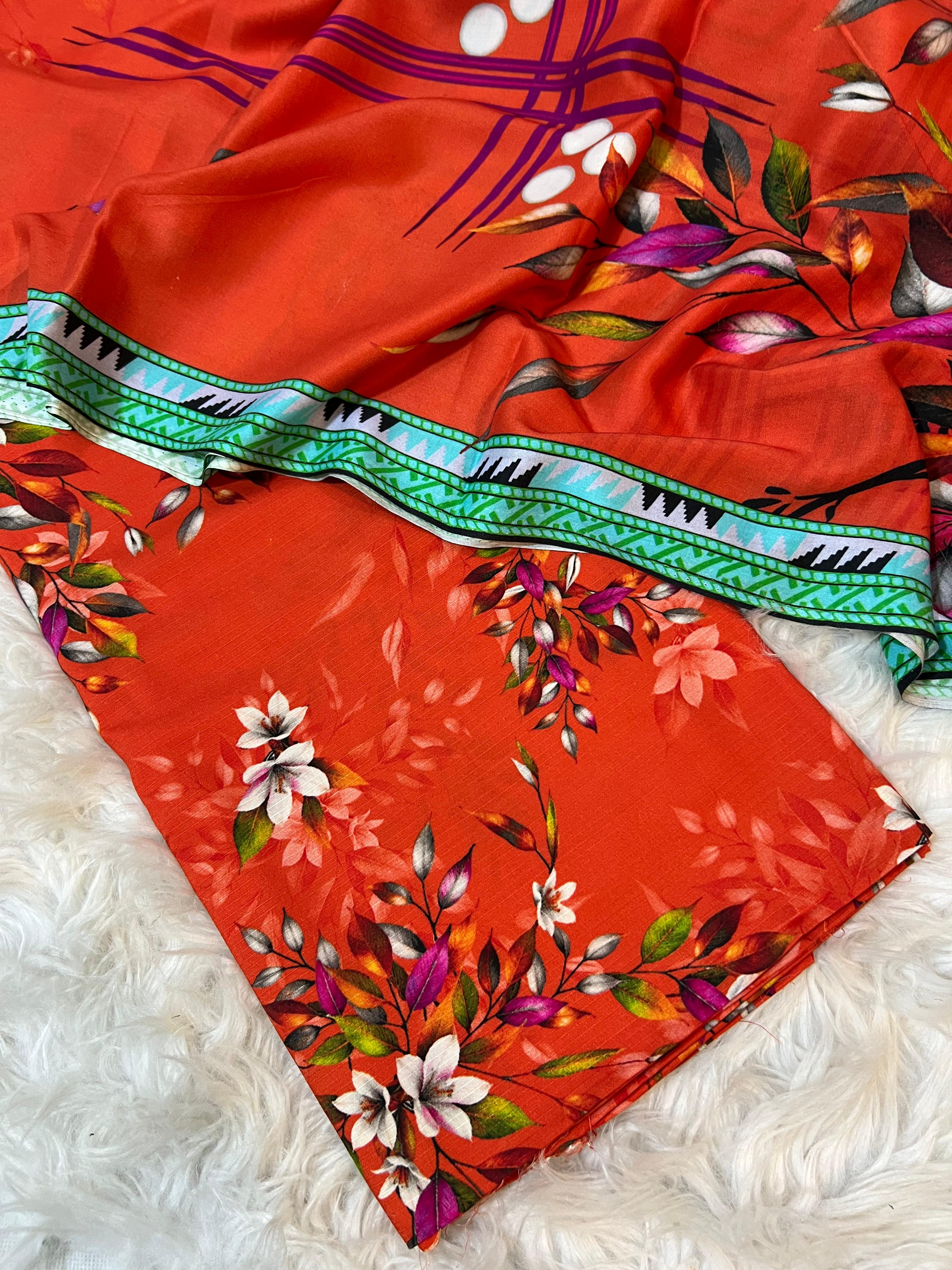 Bana Doria Linen 3PC – Red Blossom - Silko Store