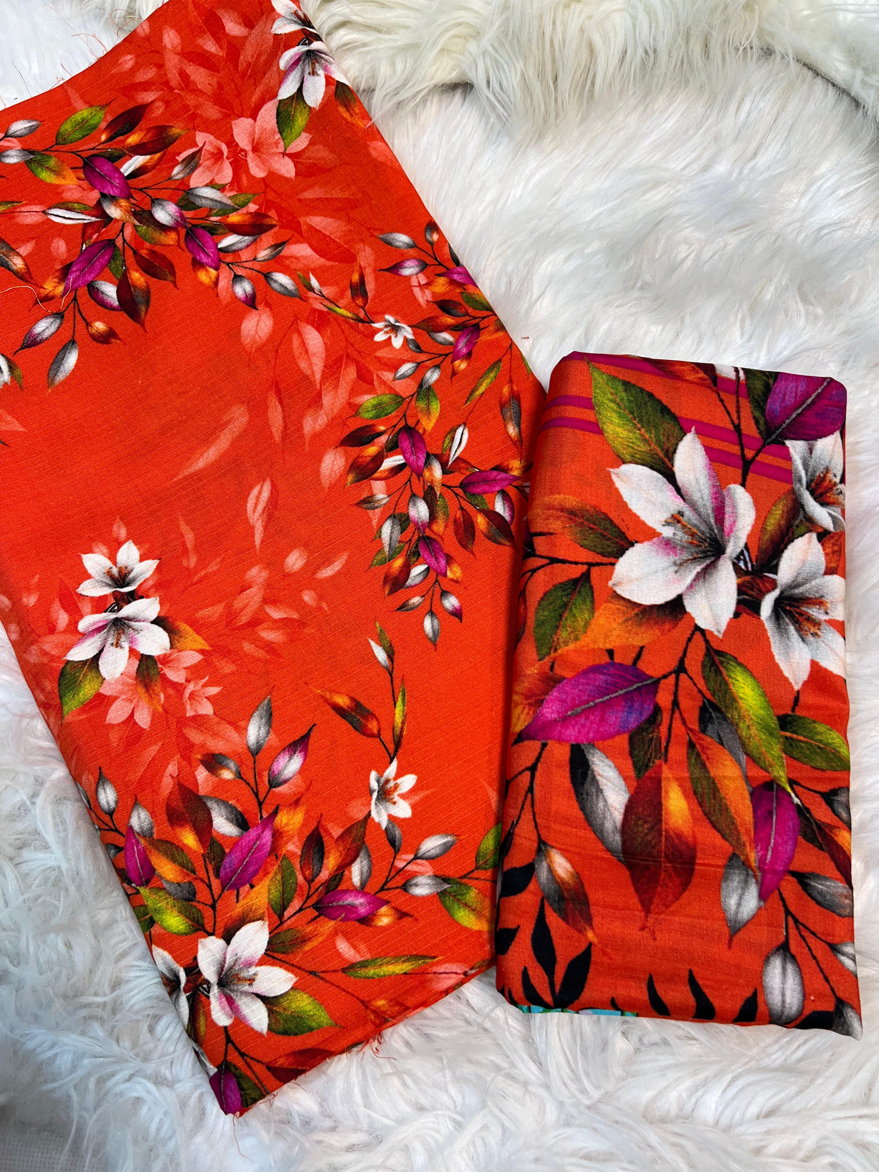 Bana Doria Linen 3PC – Red Blossom - Silko Store
