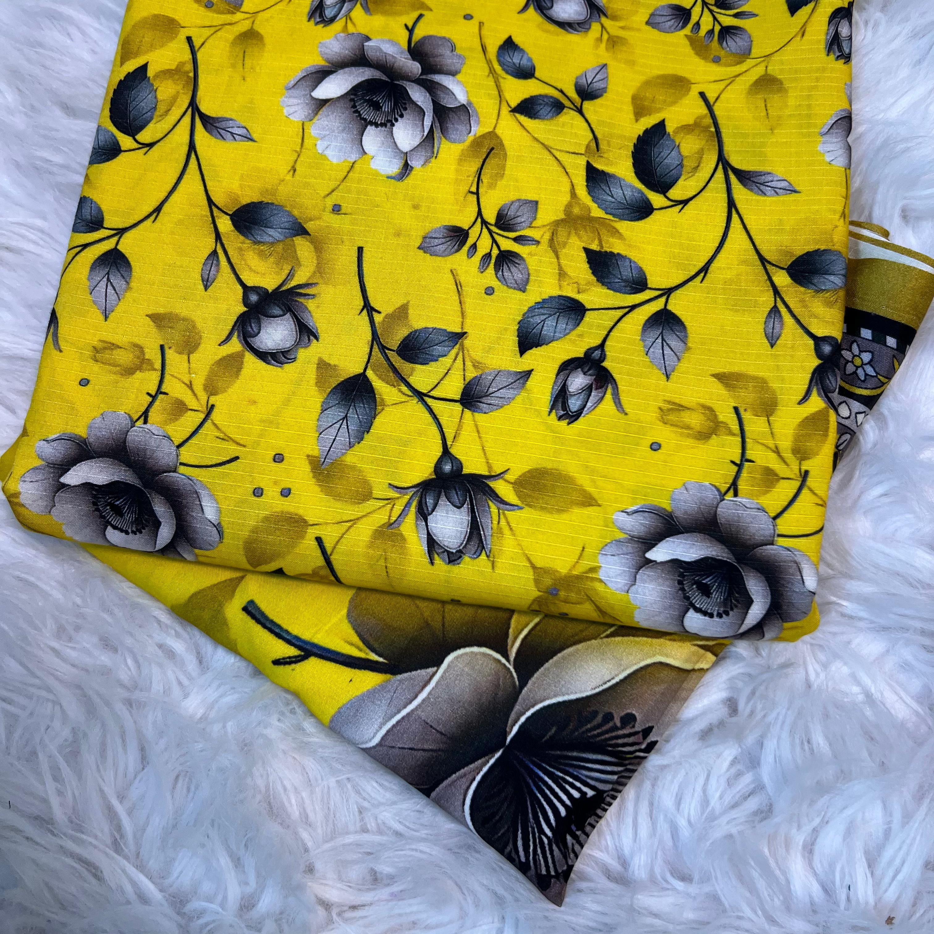 Bana Doria Linen 3PC – Yellow Floral - Silko Store