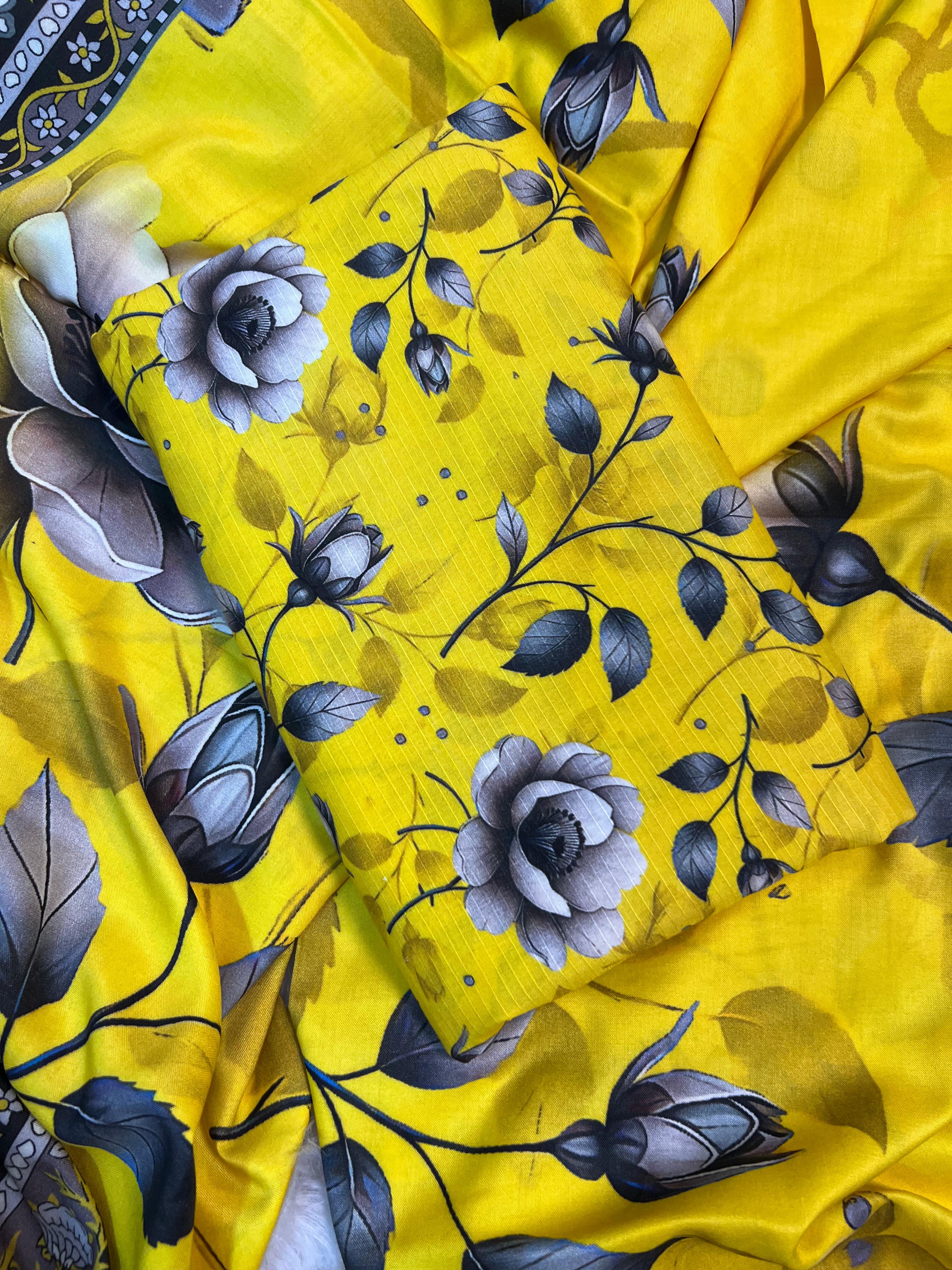 Bana Doria Linen 3PC – Yellow Floral - Silko Store
