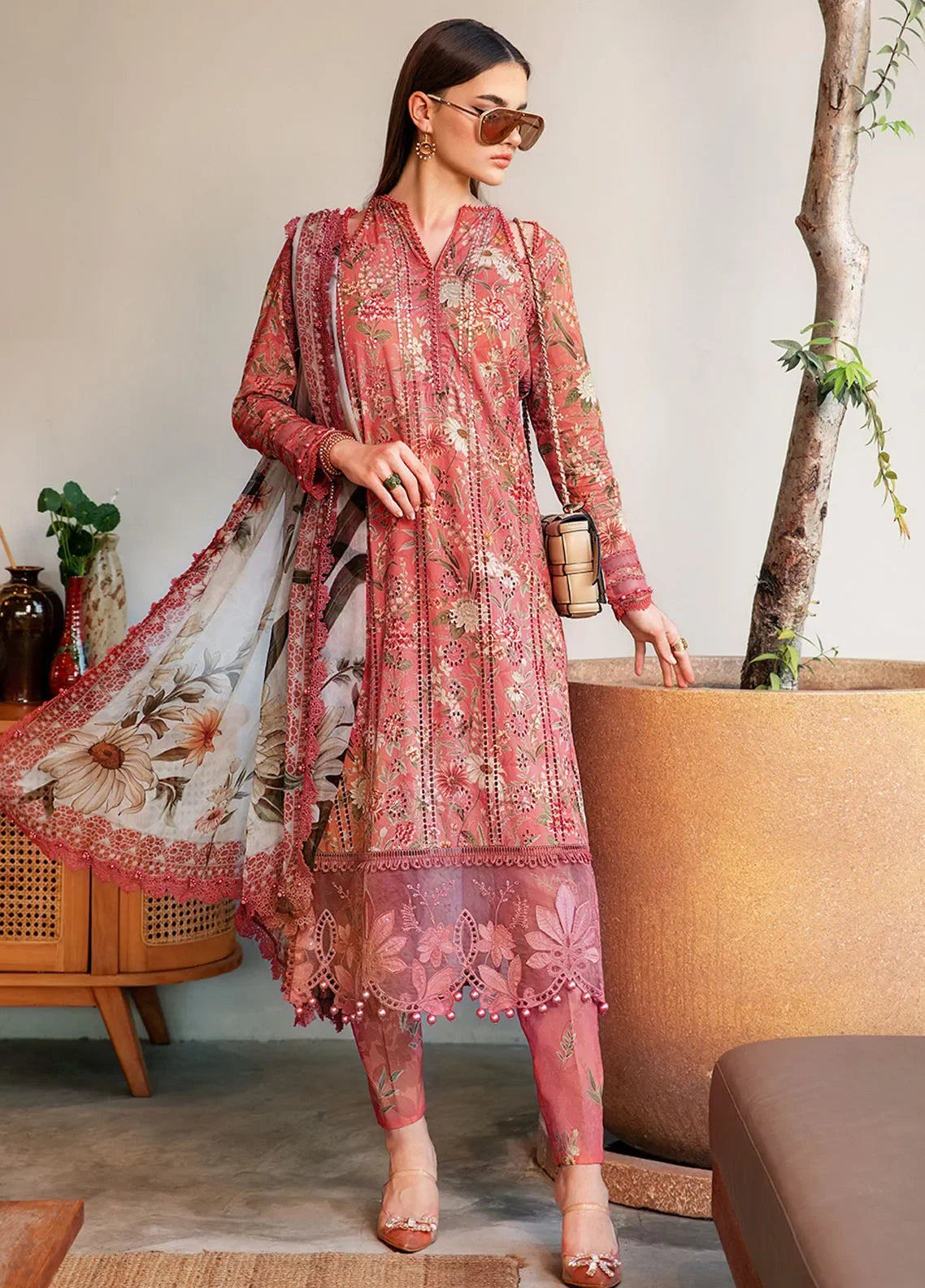 MARIA B Mprints Unstitched Lawn Collection 2025 | Spring Summer | 8A - Silko Store