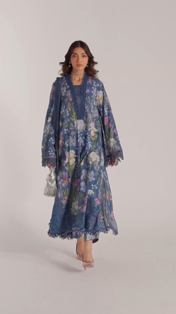 3 Piece Unstitched Embroidered Cambric Suit | MPT-2708-B - My Store